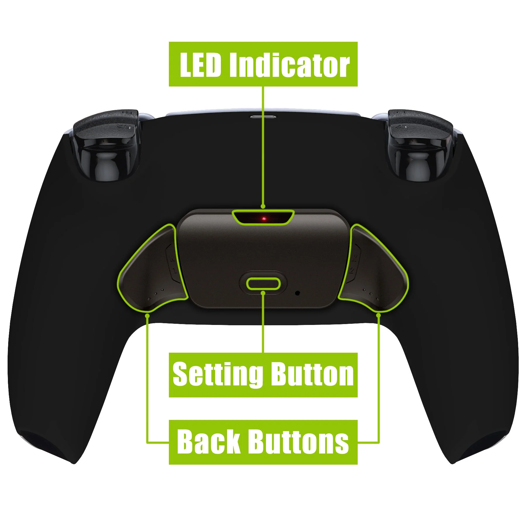 eXtremeRate Black Real Metal Buttons (RMB) Version RISE 2.0 Remap Kit for PS5 Controller BDM-010/020 - Black - Image 4