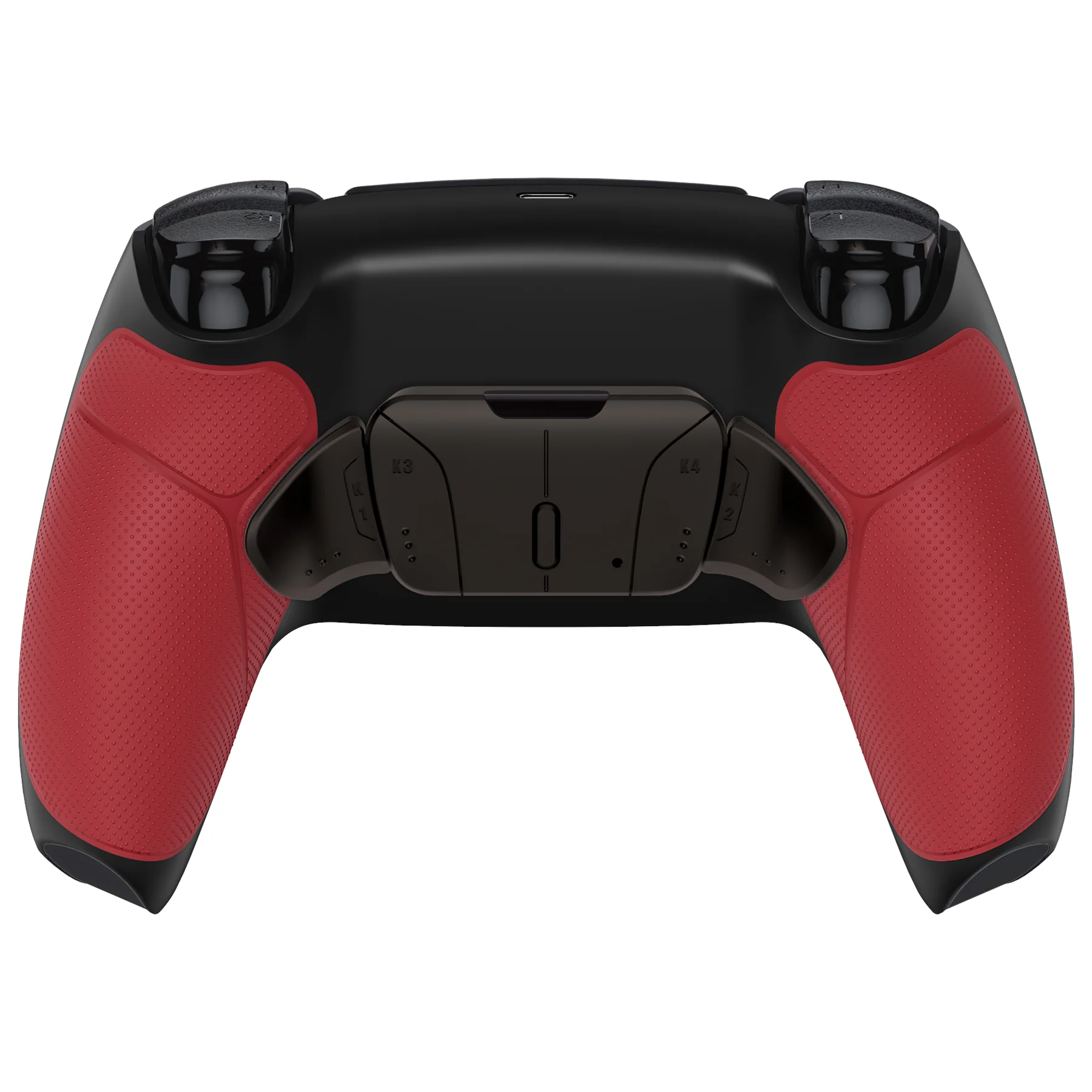 eXtremeRate Black Real Metal Buttons (RMB) Version RISE4 Remap Kit for PS5 Controller BDM-010/020 - Rubberized Red - Image 7