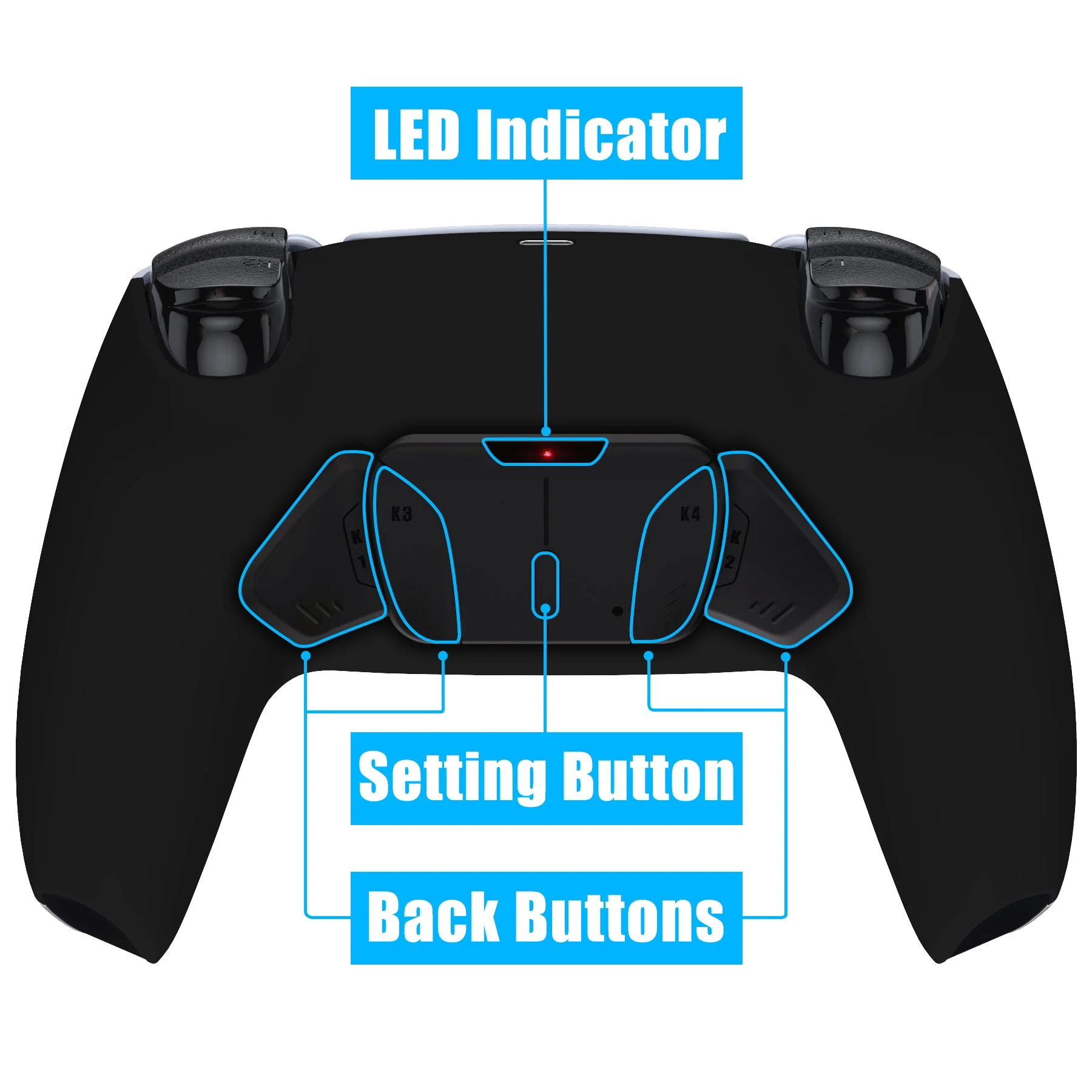 eXtremeRate Remappable RISE4 Remap Kit for PS5 Controller BDM-010/020 - Black - Image 4