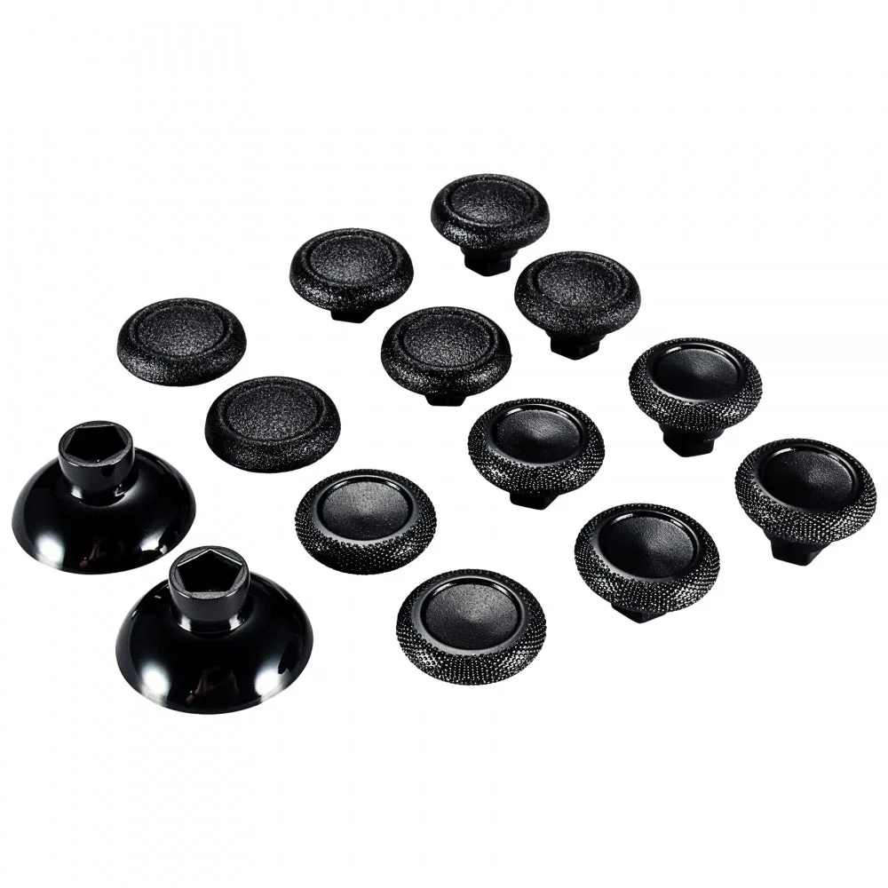 eXtremeRate Plastic Bottom Removable Thumbstick Joystick for Xbox One & for PS4 & for PS3 Controller - Black - Image 4