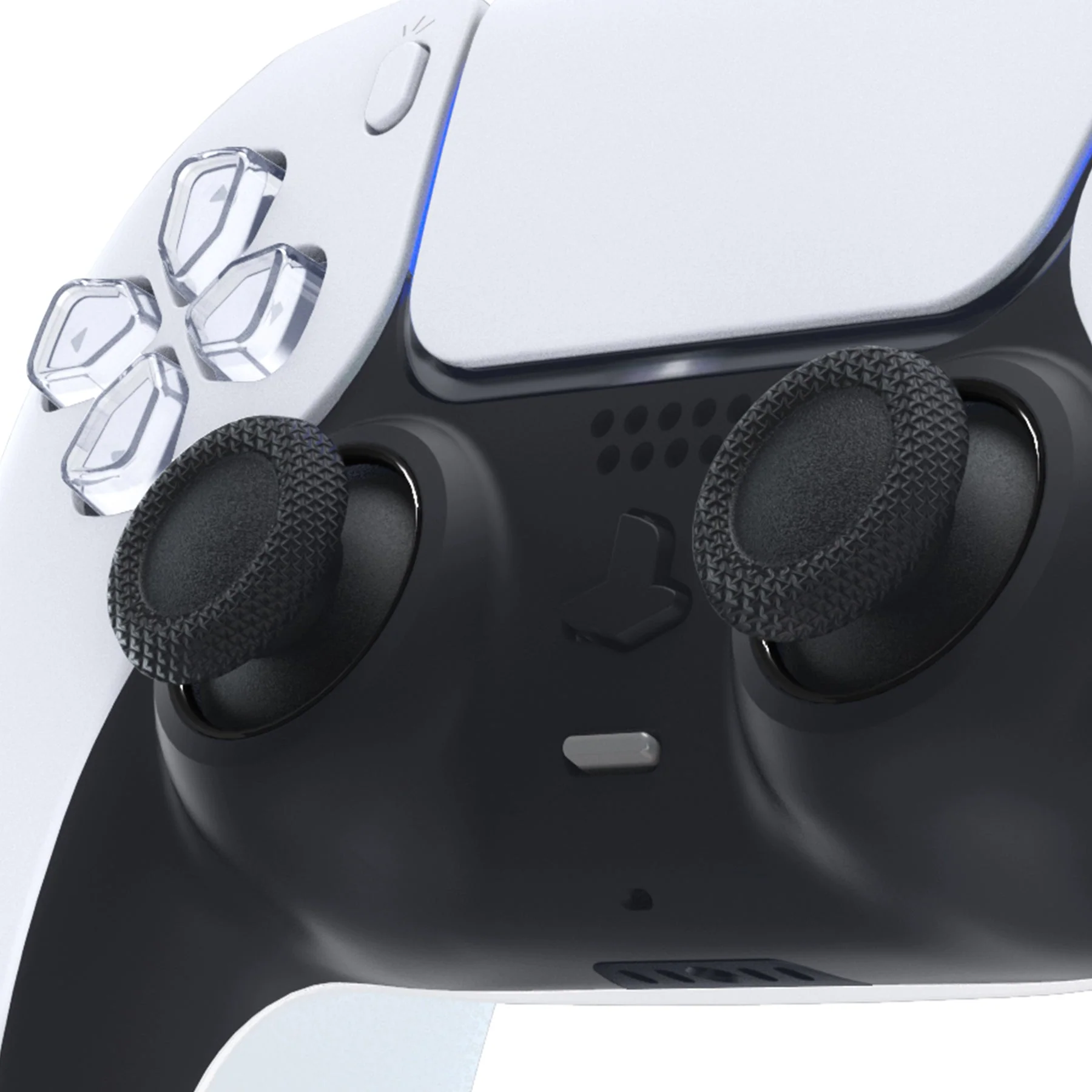 eXtremeRate Custom Replacement Accent Rings for PS5 Controller - Black - Image 5