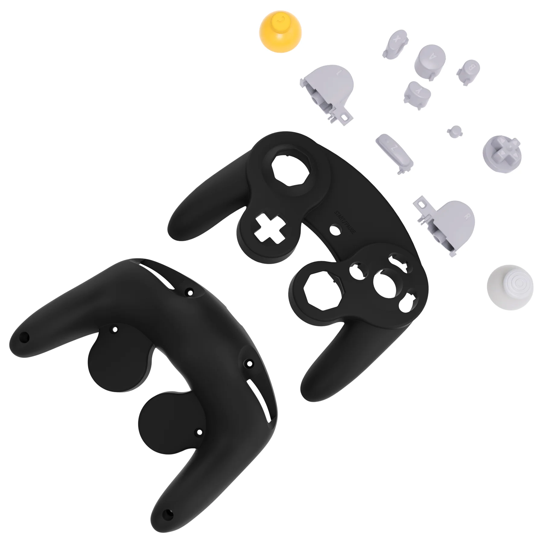 eXtremeRate Replacement Faceplate Backplate with Buttons for Nintendo GameCube Controller NGC - Black - Image 10