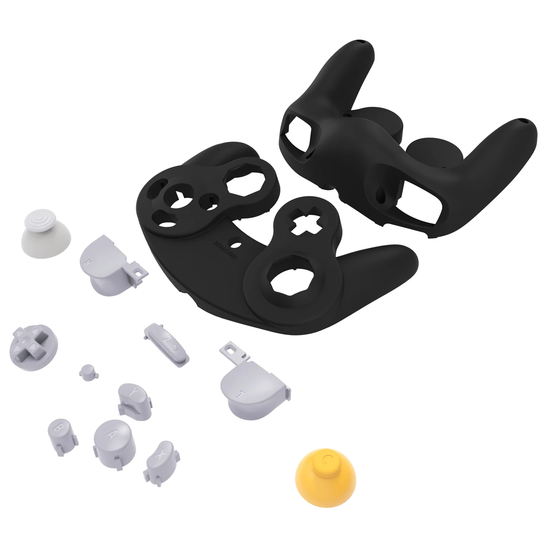 eXtremeRate Replacement Faceplate Backplate with Buttons for Nintendo GameCube Controller NGC - Black - Image 11
