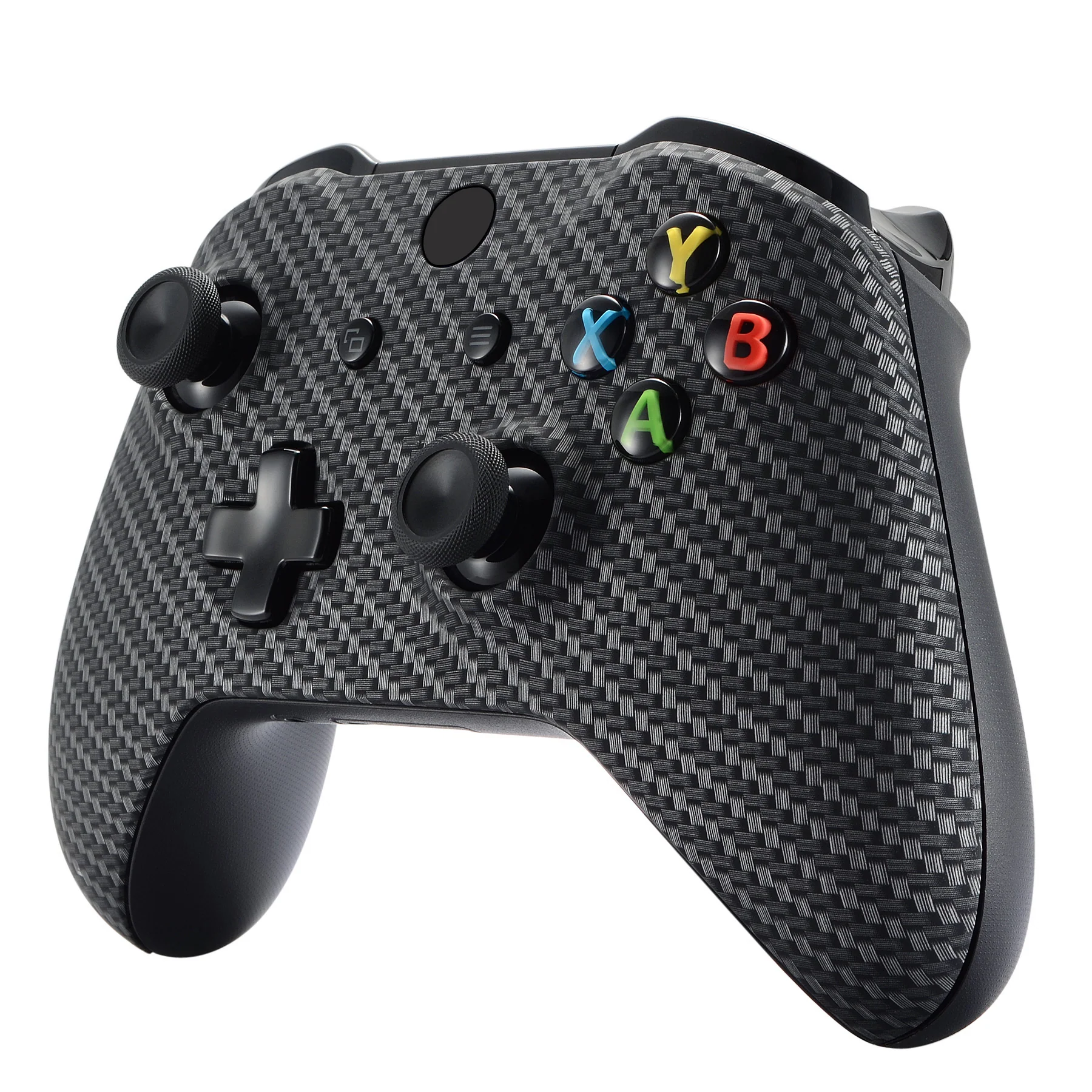 eXtremeRate Replacement Front Housing Shell for Xbox One X & S Controller (Model 1708) - Black Silver Carbon Fiber - Image 4