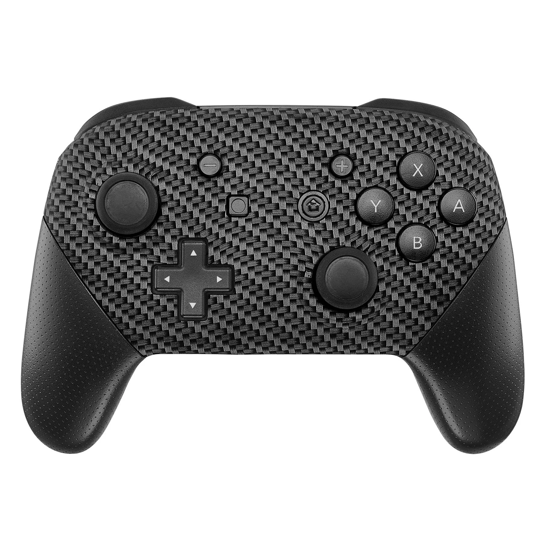eXtremeRate Replacement Faceplate and Backplate for Nintendo Switch Pro Controller - Black Silver Carbon Fiber - Image 5