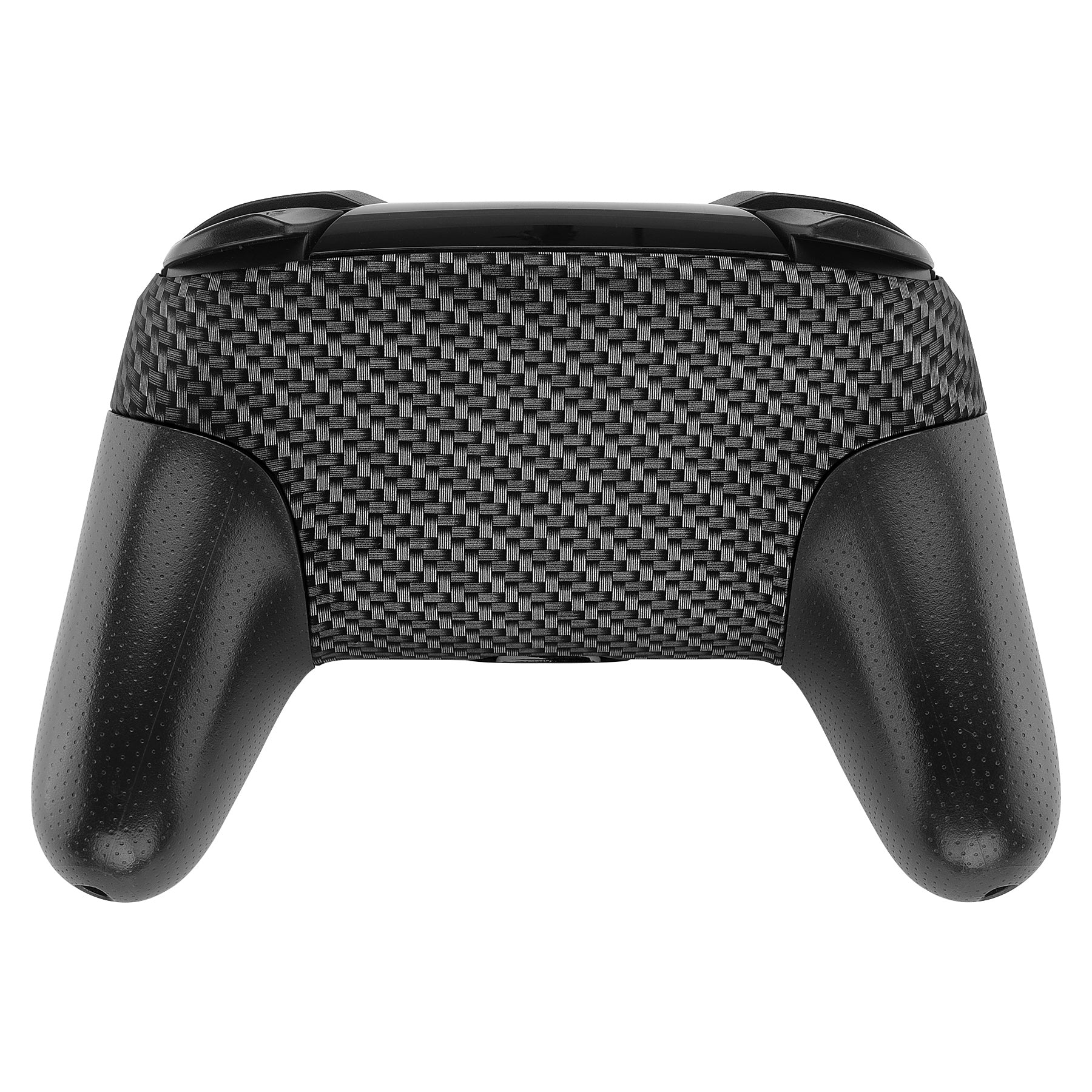 eXtremeRate Replacement Faceplate and Backplate for Nintendo Switch Pro Controller - Black Silver Carbon Fiber - Image 6
