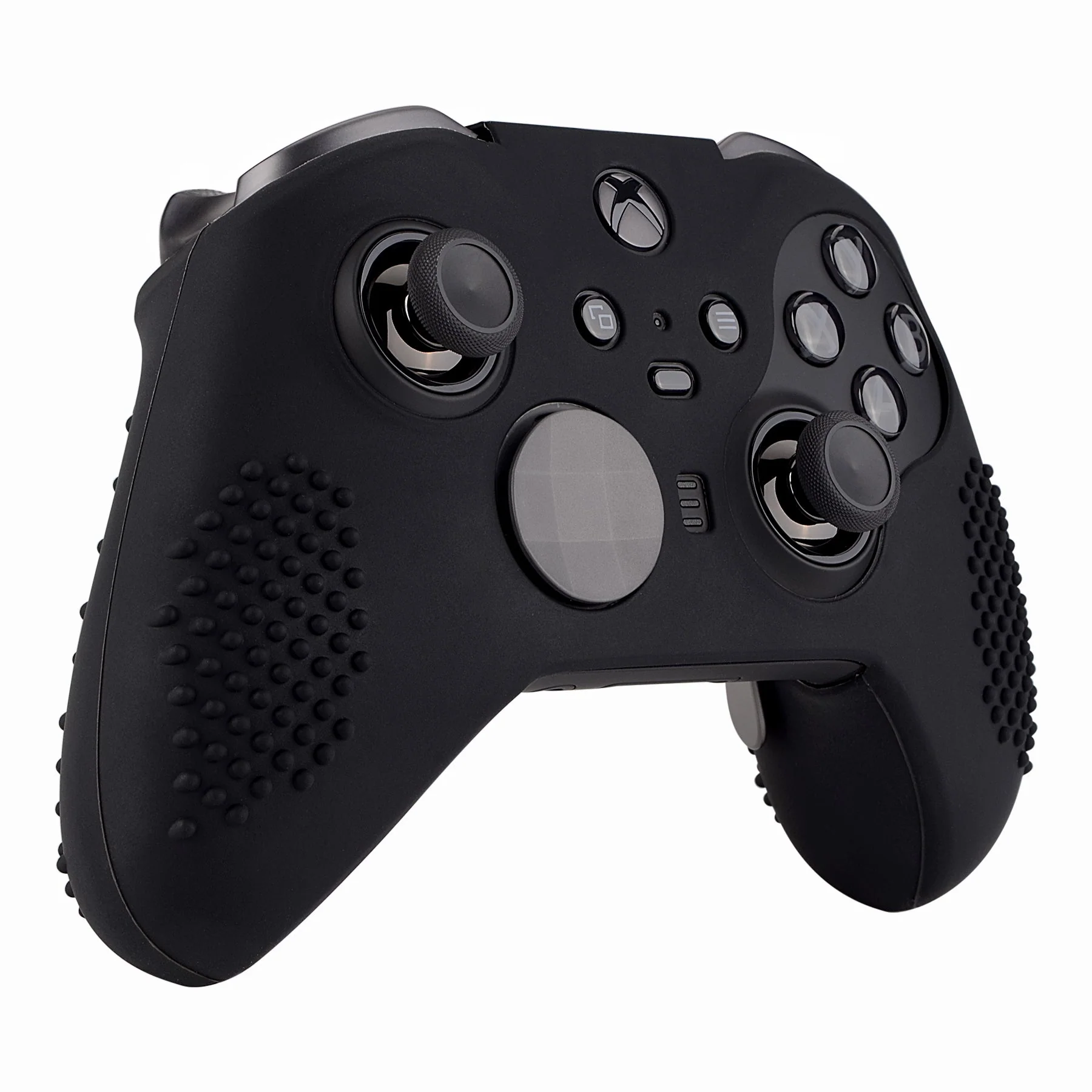 eXtremeRate PlayVital Protective Anti-Slip Silicone Case with Thumb Grips Caps for Xbox One Elite Series 2 & Elite 2 Core Controller - Black - Image 5