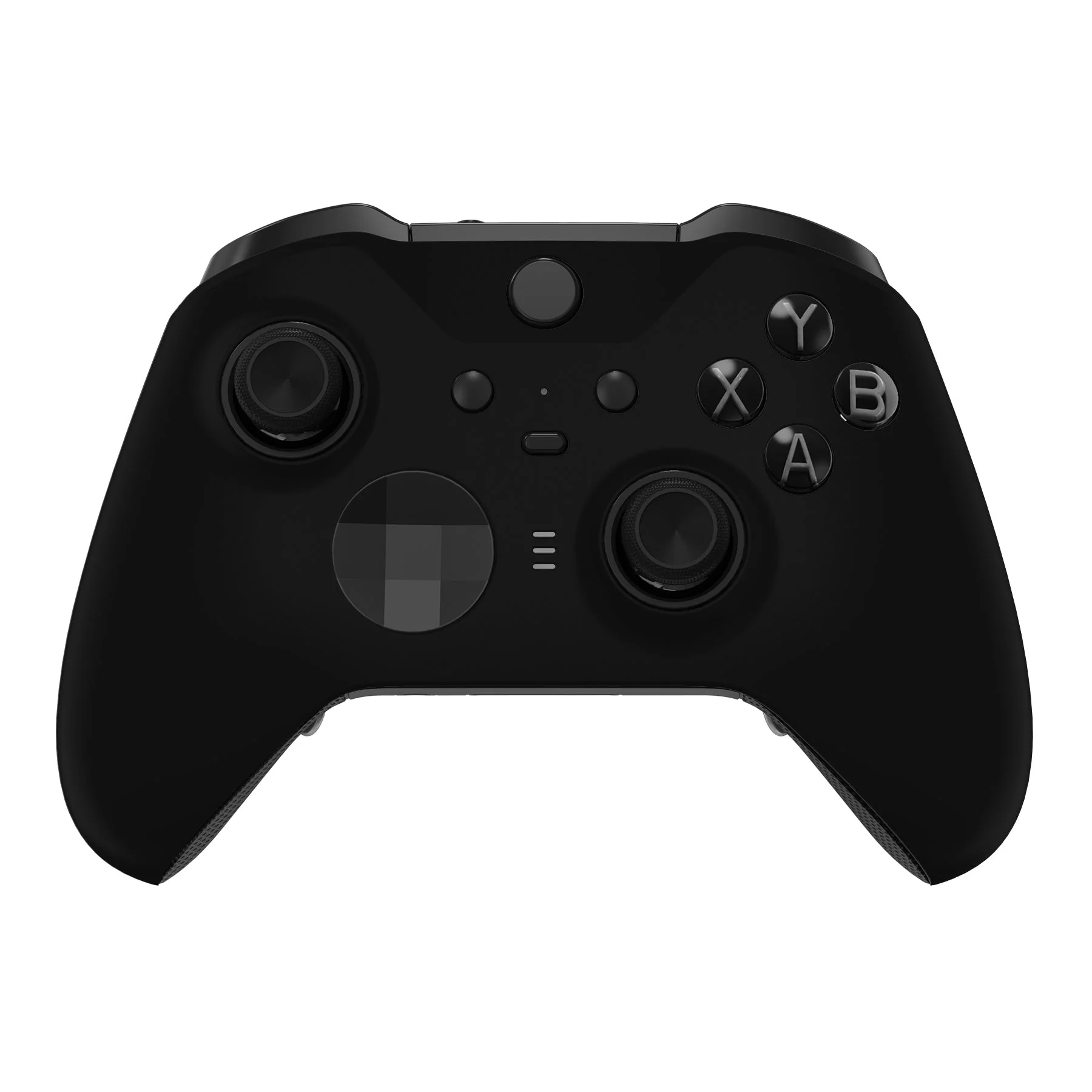 eXtremeRate Replacement Front Housing Shell Case with Accent Rings for Xbox One Elite Series 2 & Elite 2 Core Controller (Model 1797) - Black - Image 2