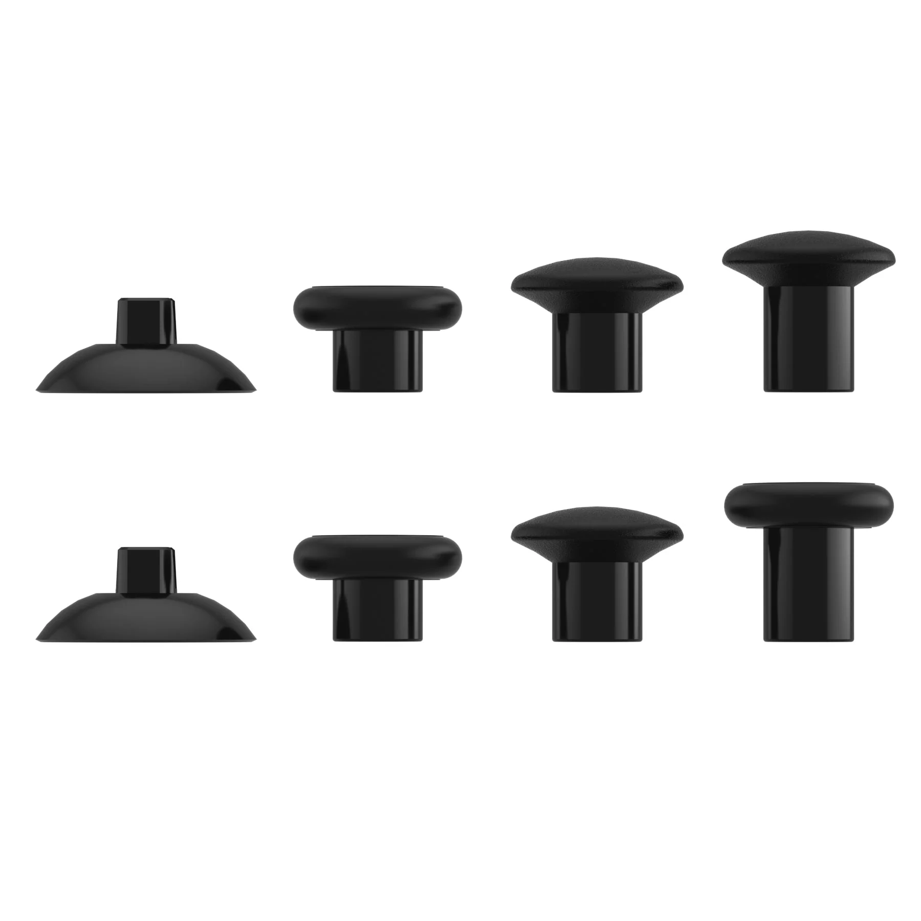 eXtremeRate ThumbsGear Interchangeable Ergonomic Thumbstick with 3 Height Domed and Concave Grips Adjustable Joystick for PS5 & PS4 Controller - Black - Image 5