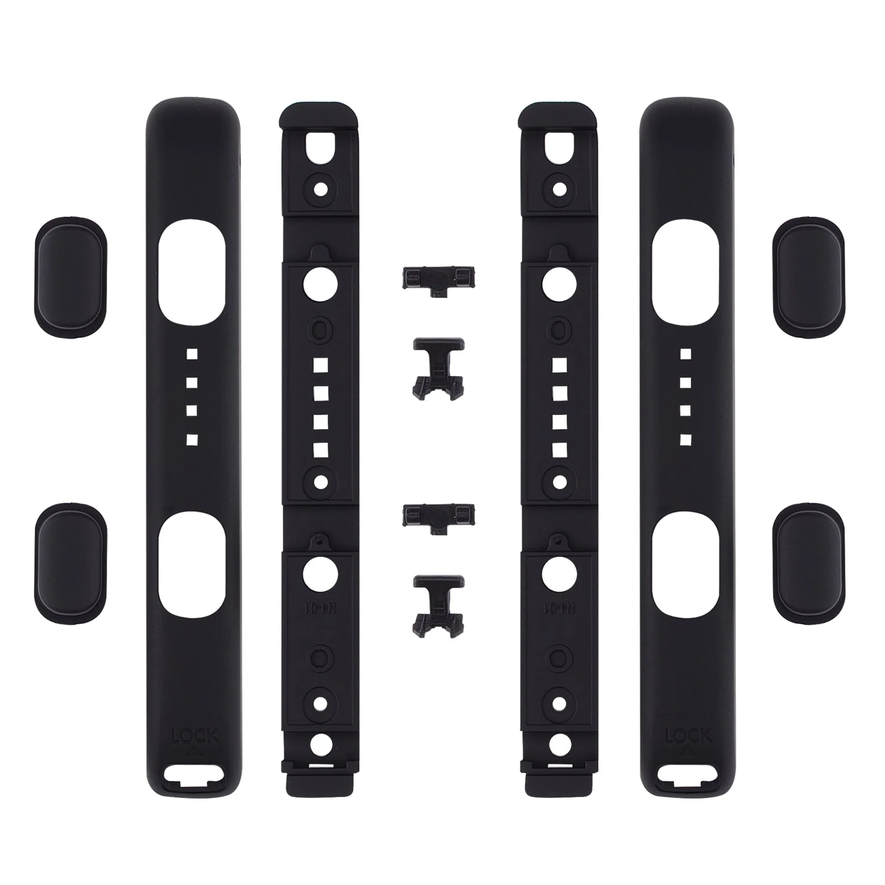eXtremeRate 2 Pack Custom Replacement shell for Joycon Strap of NS Switch - Black - Image 2