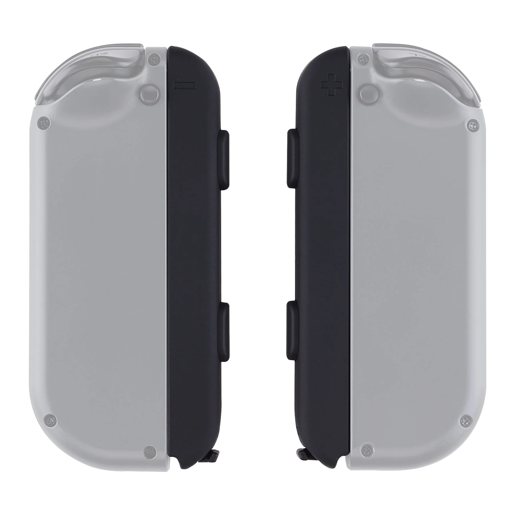 eXtremeRate 2 Pack Custom Replacement shell for Joycon Strap of NS Switch - Black - Image 7
