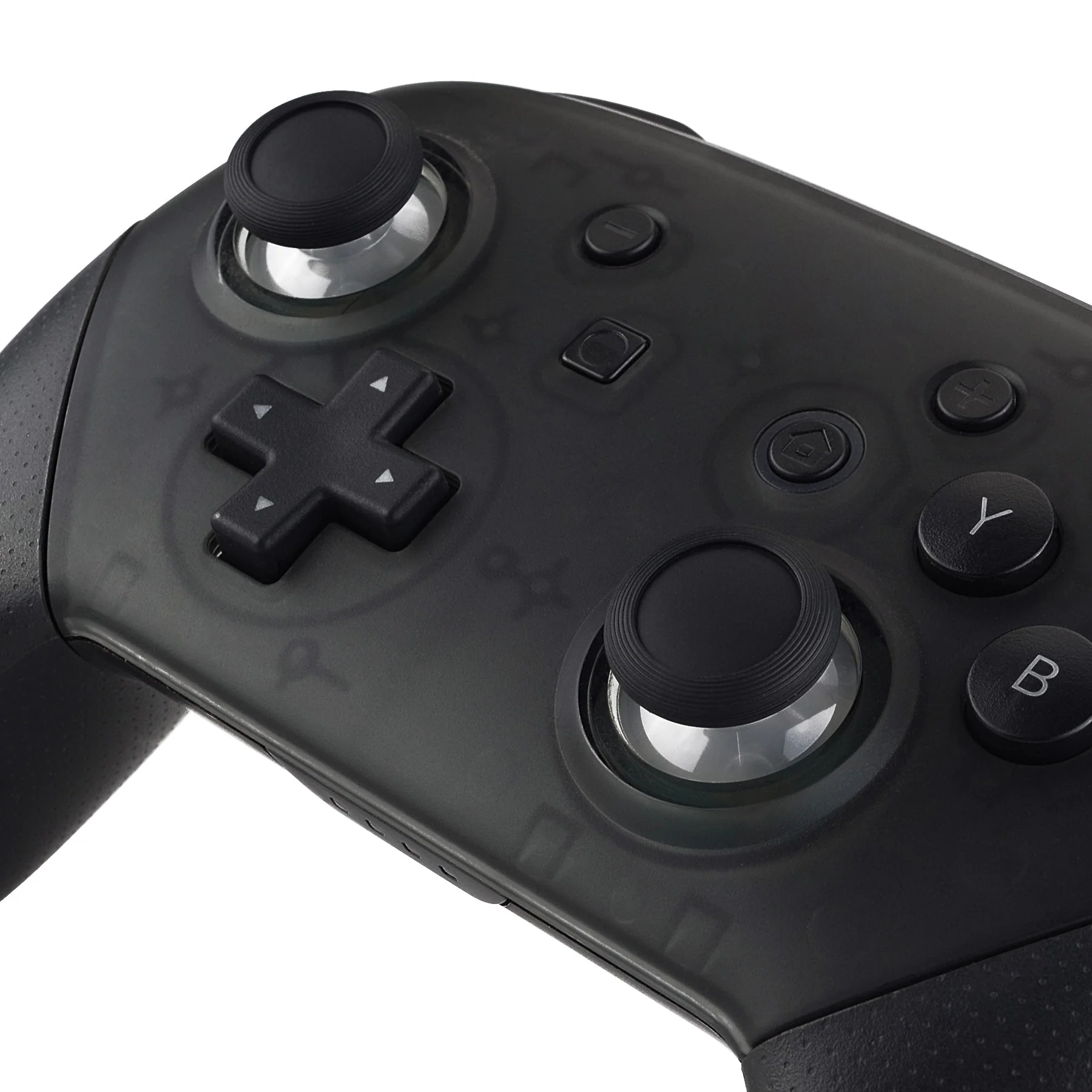 eXtremeRate Replacement Dual-color 3D Joystick Thumbsticks for Nintendo Switch Pro Controller - Black & Transparent - Image 2