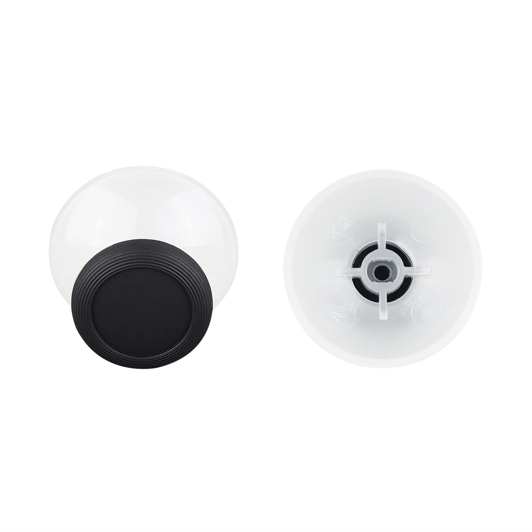 eXtremeRate Replacement Dual-color 3D Joystick Thumbsticks for Nintendo Switch Pro Controller - Black & Transparent - Image 6