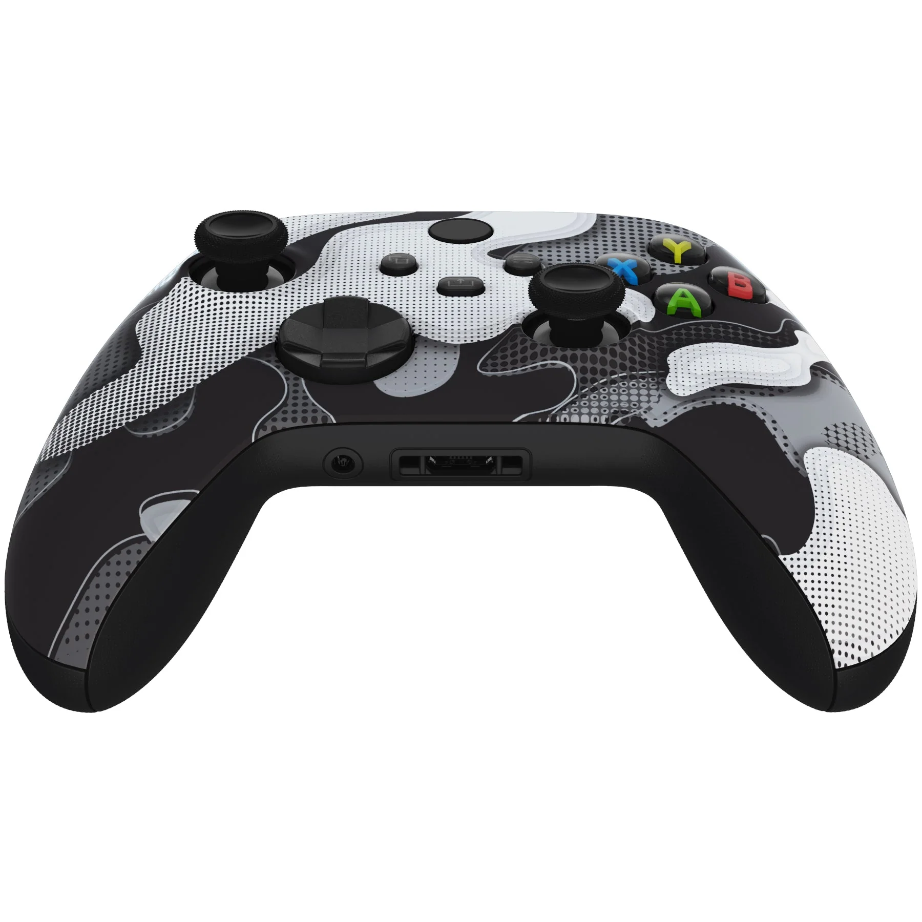 eXtremeRate Replacement Front Housing Shell for Xbox Series X & S Controller - Black White Camouflage - Image 8