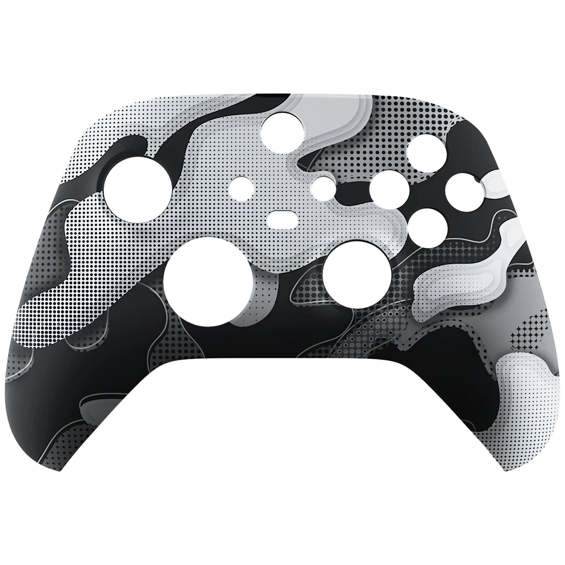 eXtremeRate Replacement Front Housing Shell for Xbox Series X & S Controller - Black White Camouflage - Image 9