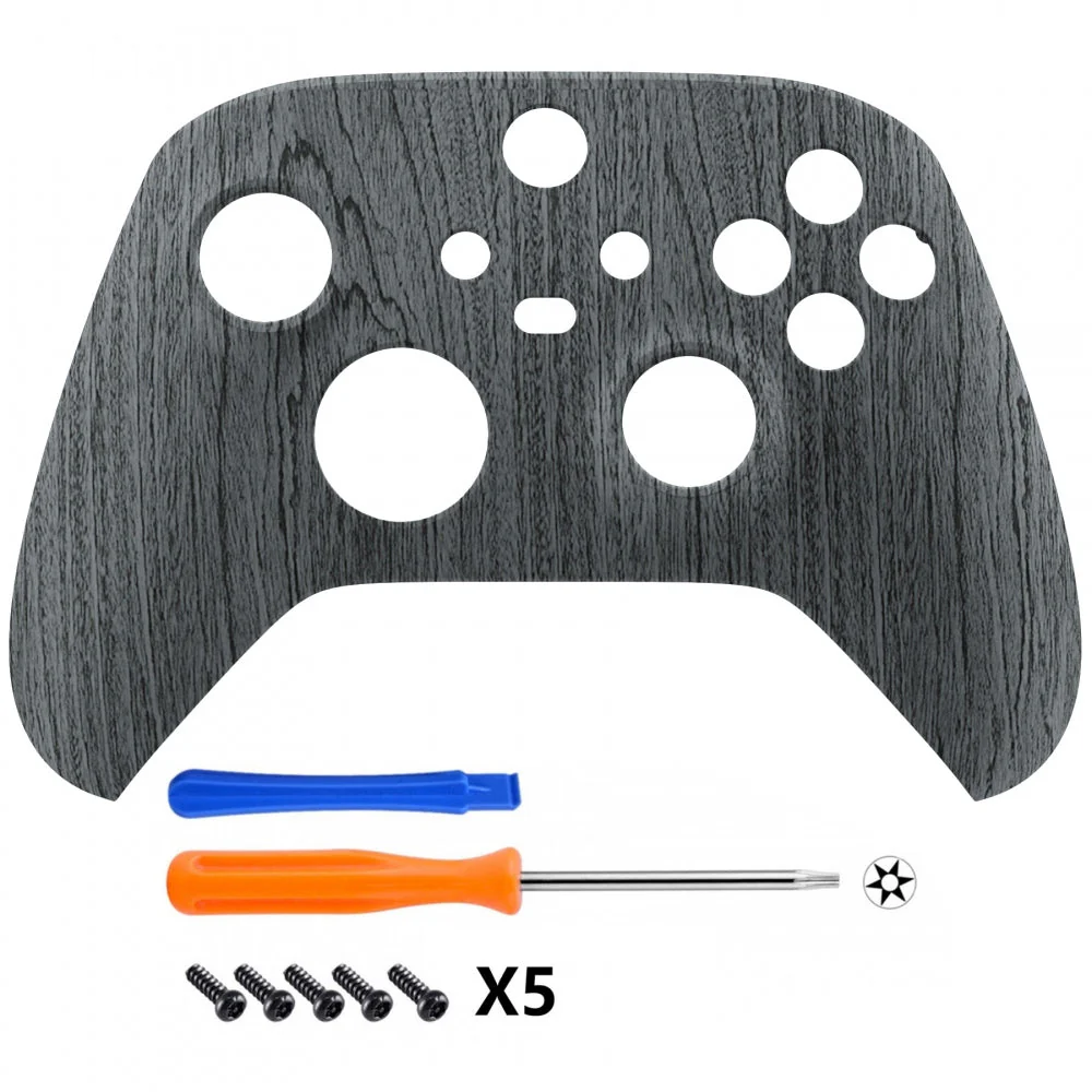 eXtremeRate Replacement Front Housing Shell for Xbox Series X & S Controller - Black Wood Grain - Image 2