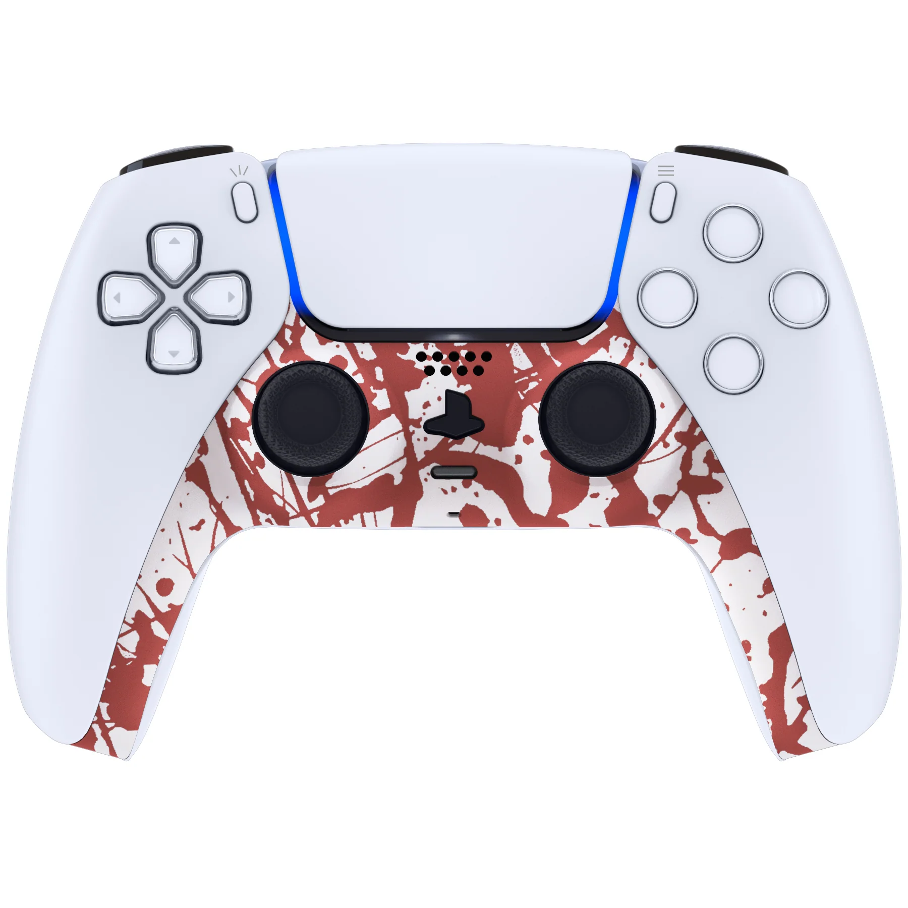 eXtremeRate Replacement Decorative Trim Shell with Accent Rings Compatible with PS5 Controller BDM-010/020/030/040/050 - Blood - Image 2