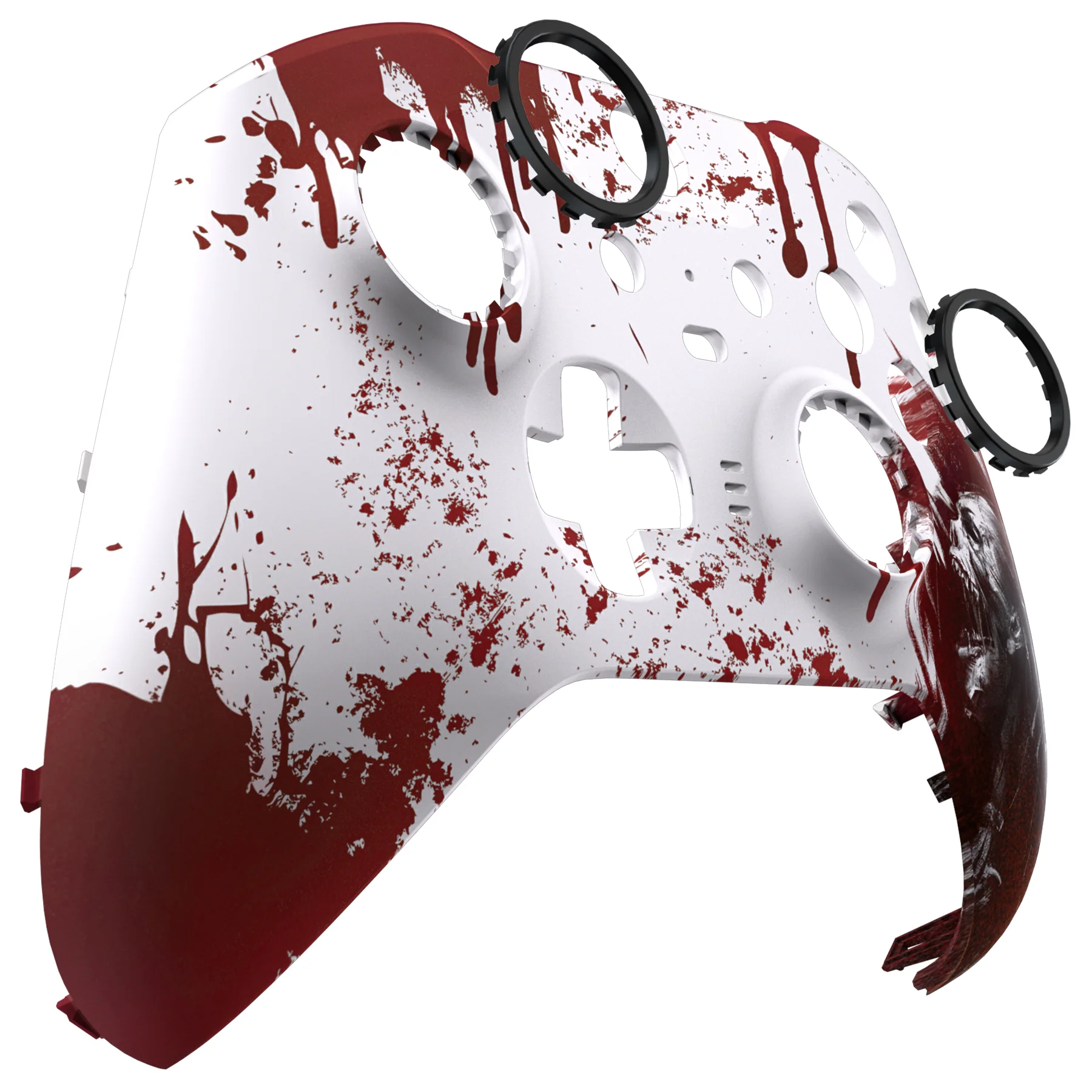 eXtremeRate Replacement Front Housing Shell Case with Accent Rings for Xbox One Elite Series 2 & Elite 2 Core Controller (Model 1797) - Blood Zombie - Image 10