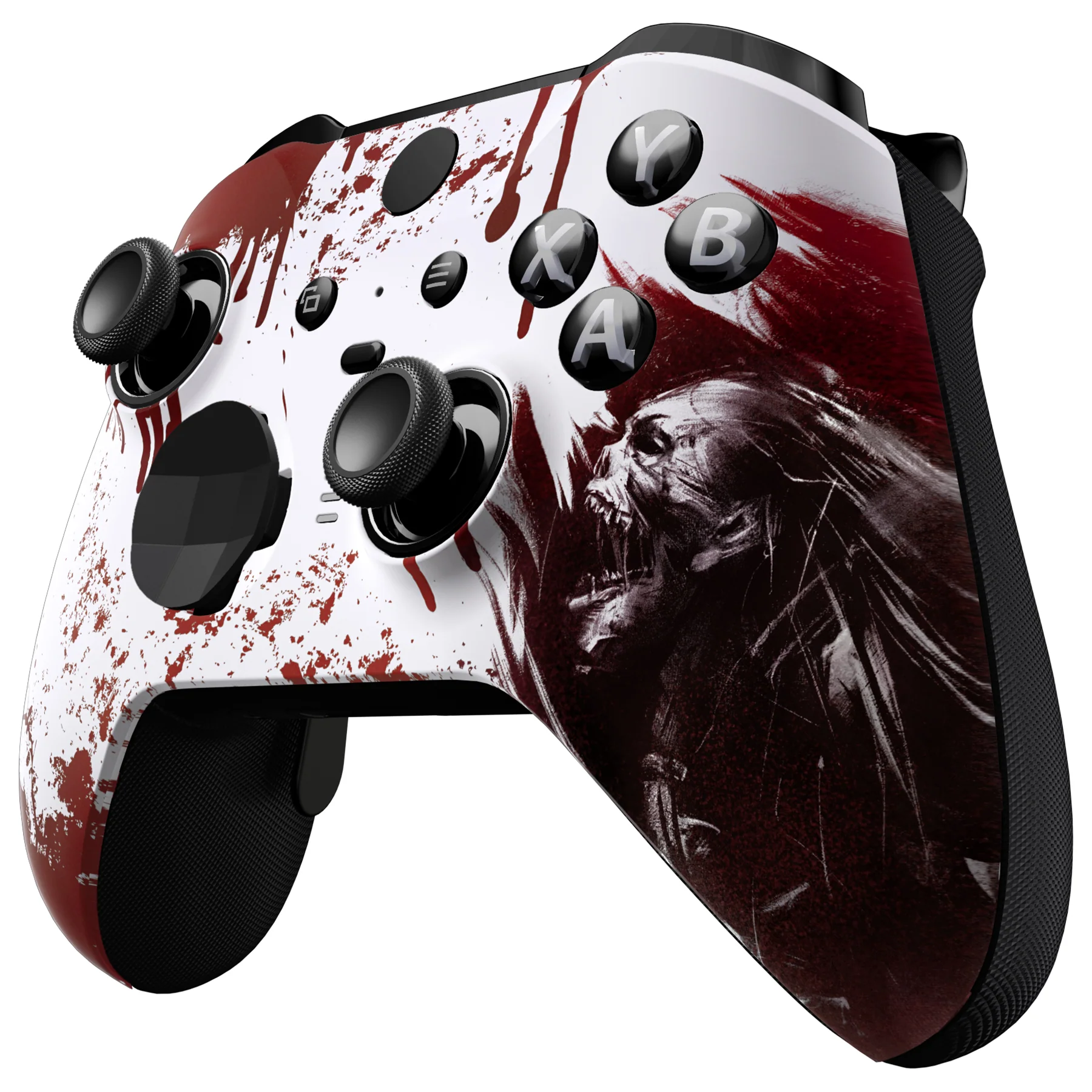 eXtremeRate Replacement Front Housing Shell Case with Accent Rings for Xbox One Elite Series 2 & Elite 2 Core Controller (Model 1797) - Blood Zombie - Image 5