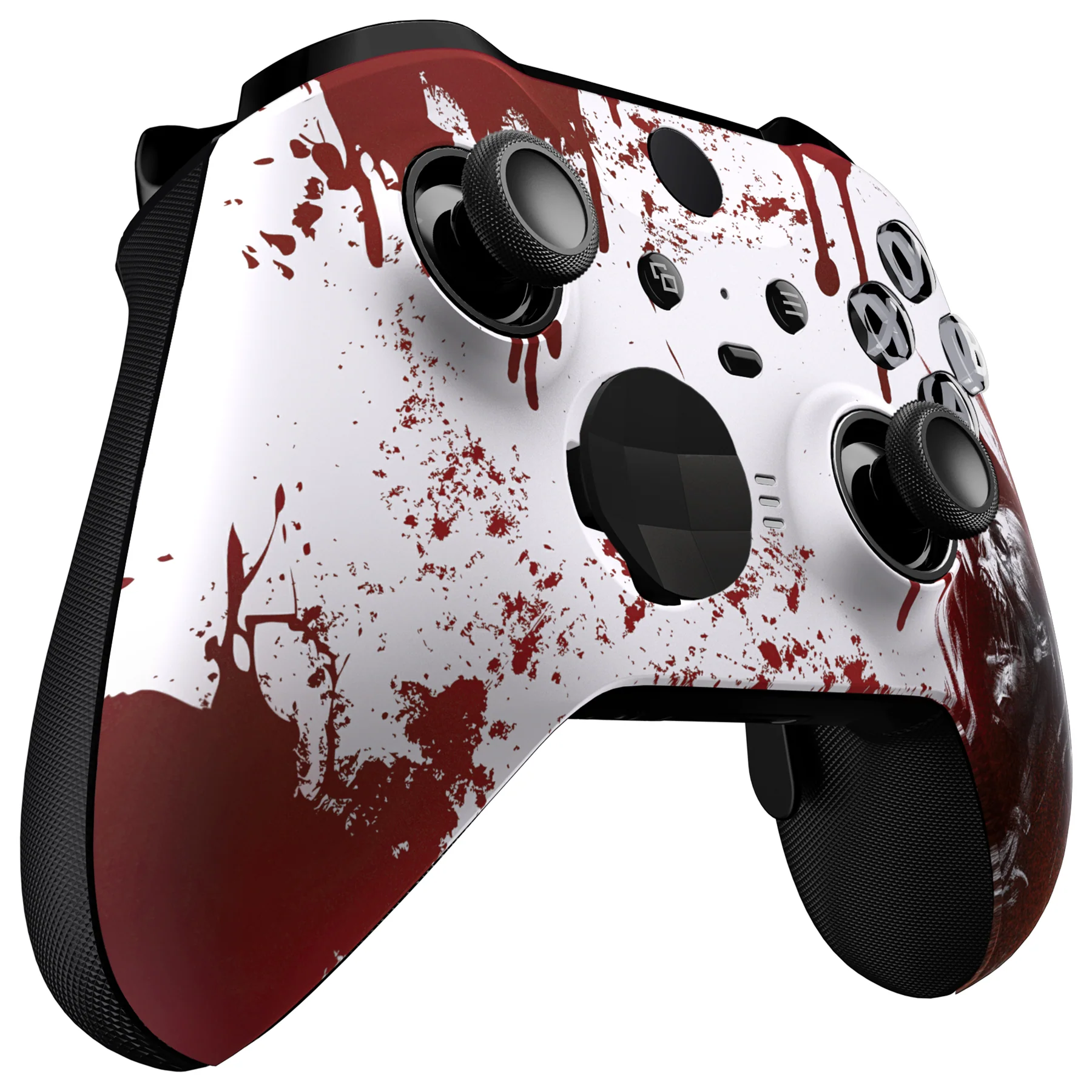 eXtremeRate Replacement Front Housing Shell Case with Accent Rings for Xbox One Elite Series 2 & Elite 2 Core Controller (Model 1797) - Blood Zombie - Image 6