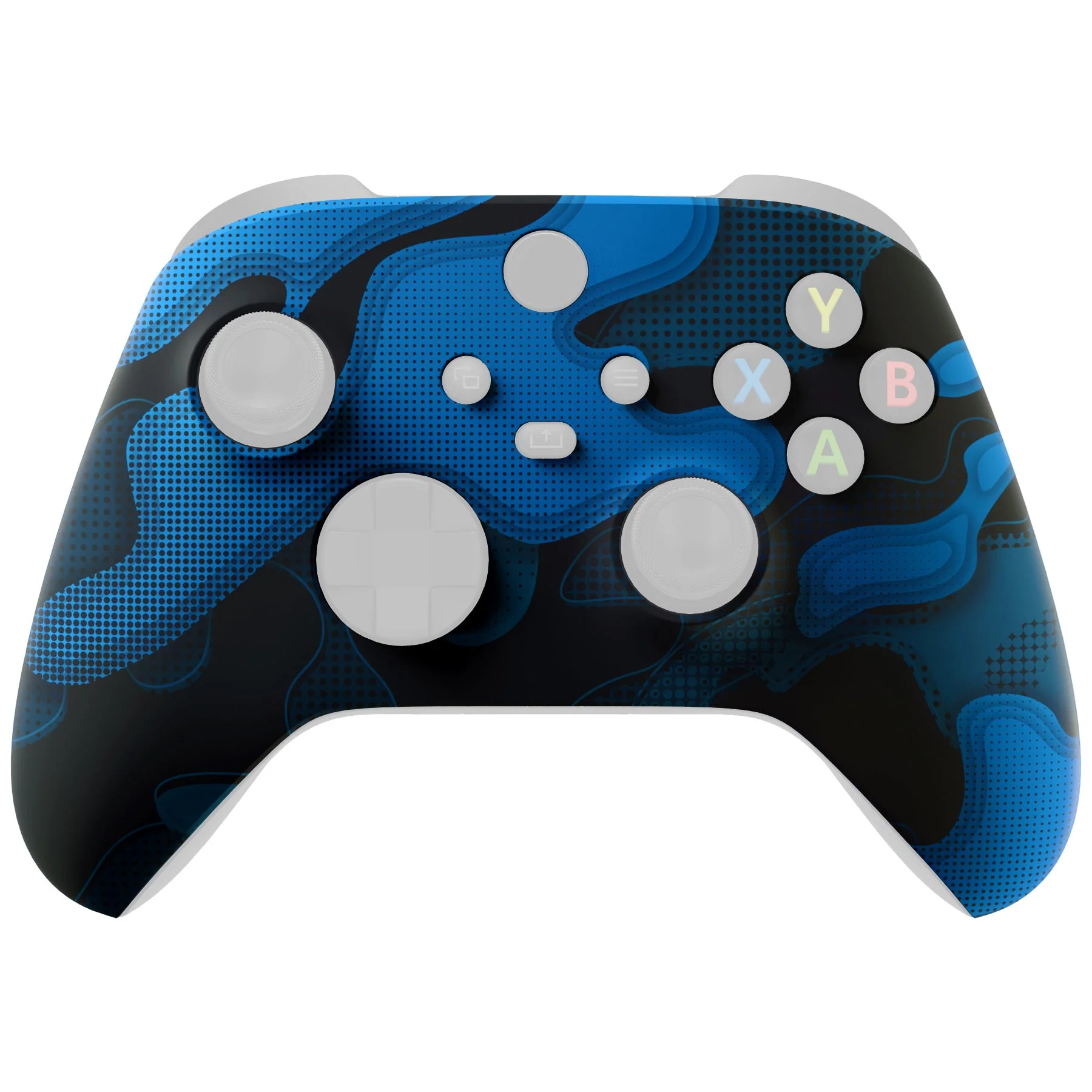 eXtremeRate Replacement Front Housing Shell for Xbox Series X & S Controller - Blue Black Camouflage - Image 4