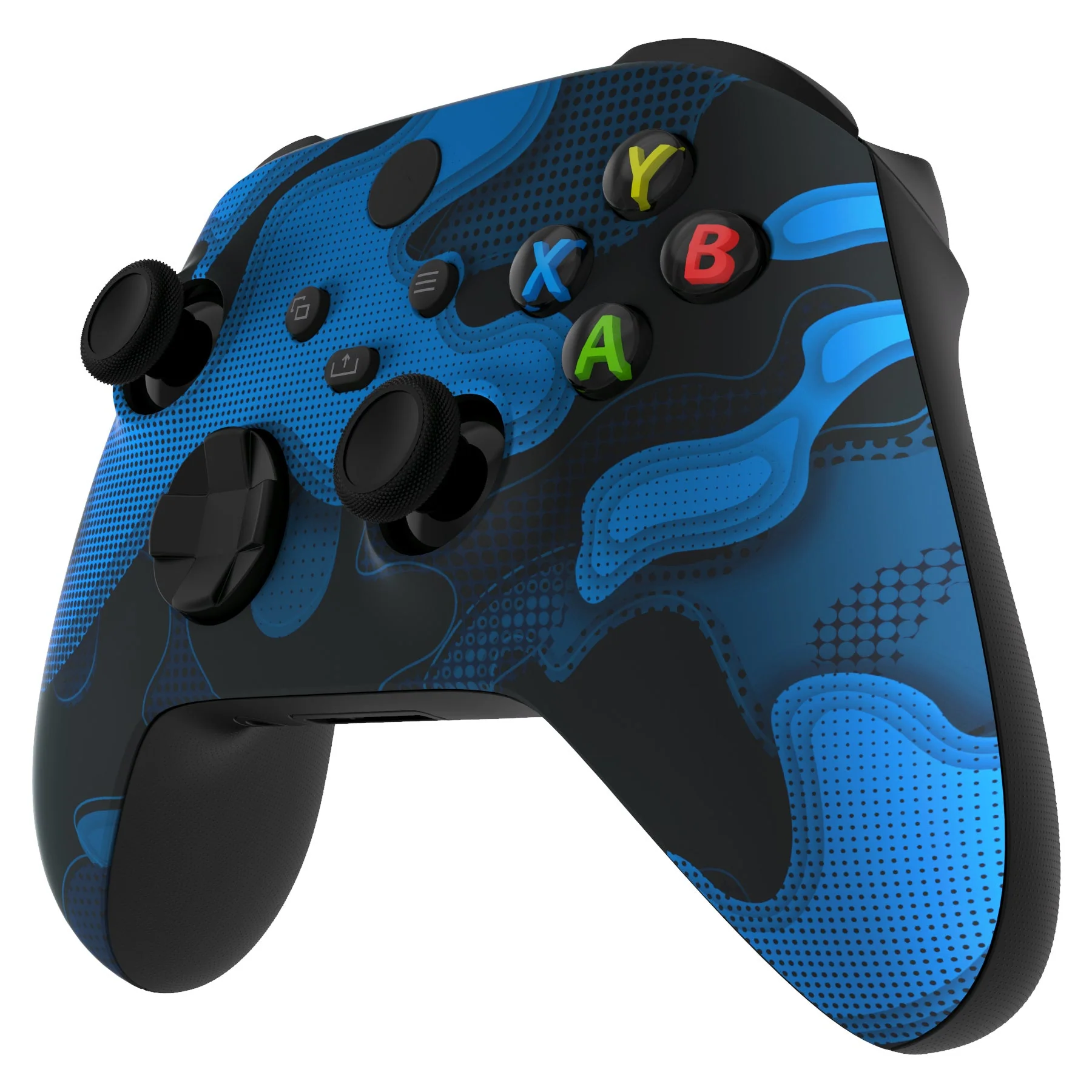 eXtremeRate Replacement Front Housing Shell for Xbox Series X & S Controller - Blue Black Camouflage - Image 5