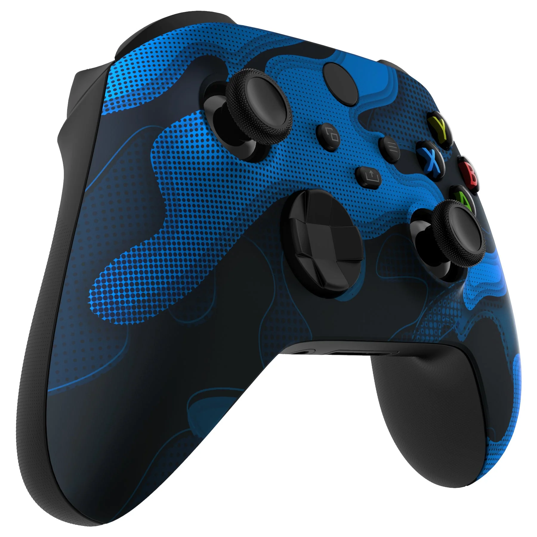 eXtremeRate Replacement Front Housing Shell for Xbox Series X & S Controller - Blue Black Camouflage - Image 6