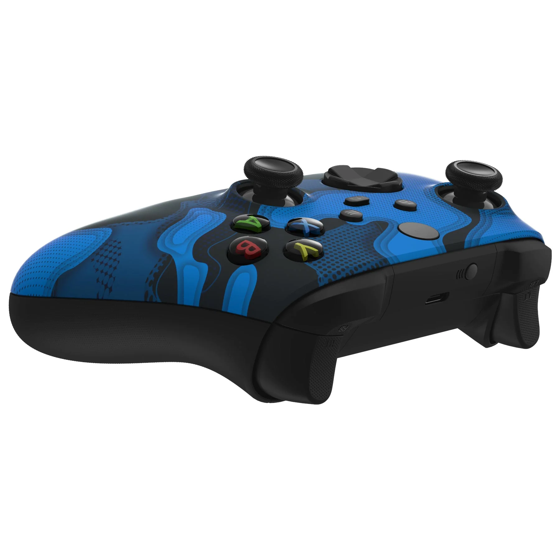 eXtremeRate Replacement Front Housing Shell for Xbox Series X & S Controller - Blue Black Camouflage - Image 7