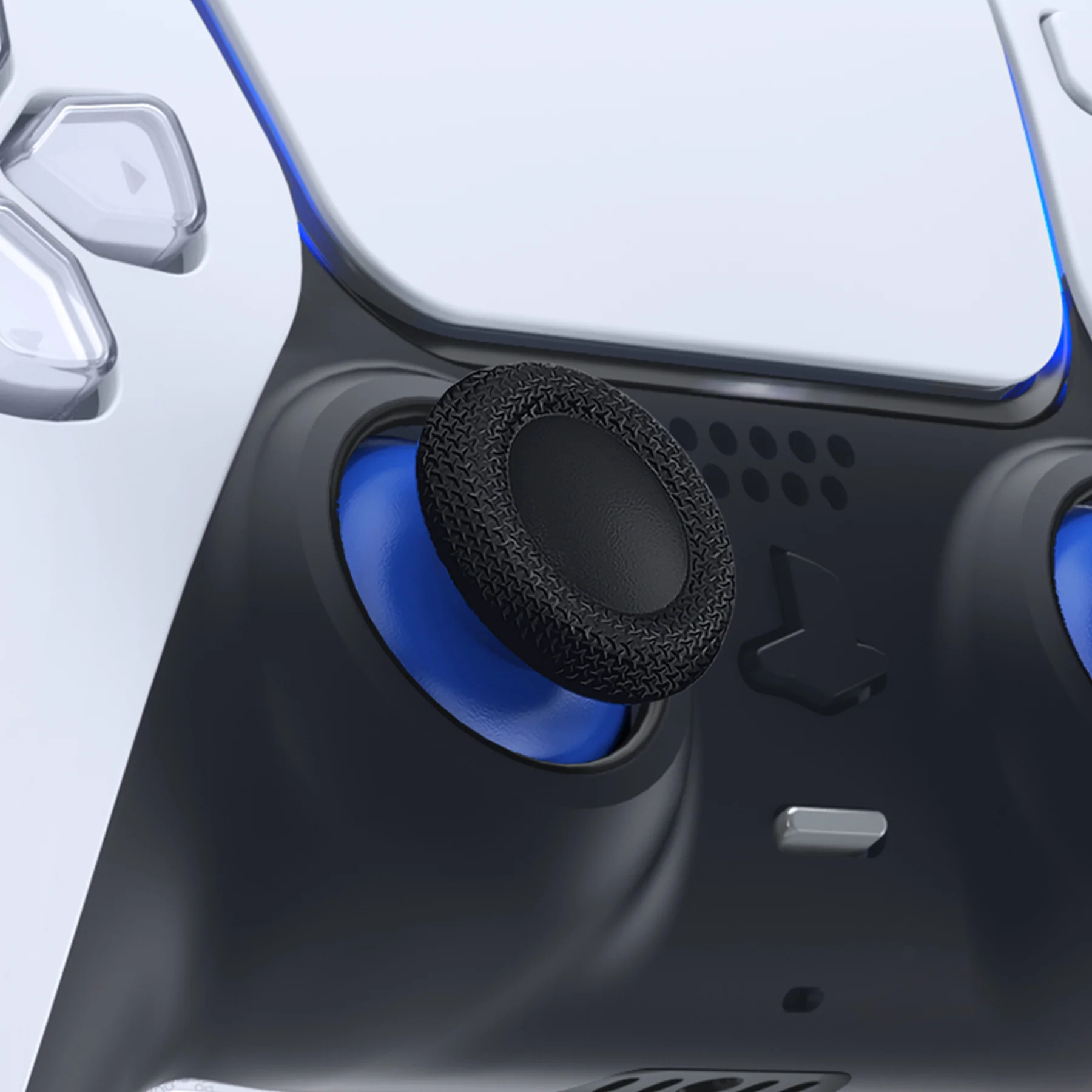 eXtremeRate Replacement Dual-Color Thumbsticks Analog Stick Joystick Compatible with PS5 & PS4 All Model Controller - Blue & Black - Image 3