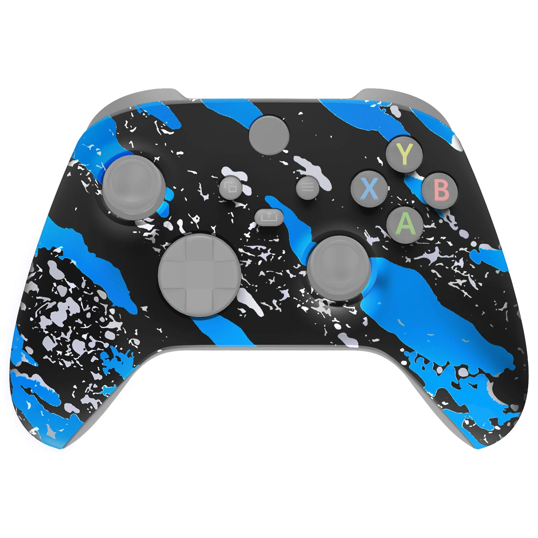 eXtremeRate Replacement Front Housing Shell for Xbox Series X & S Controller - Blue Coating Splash - Image 4