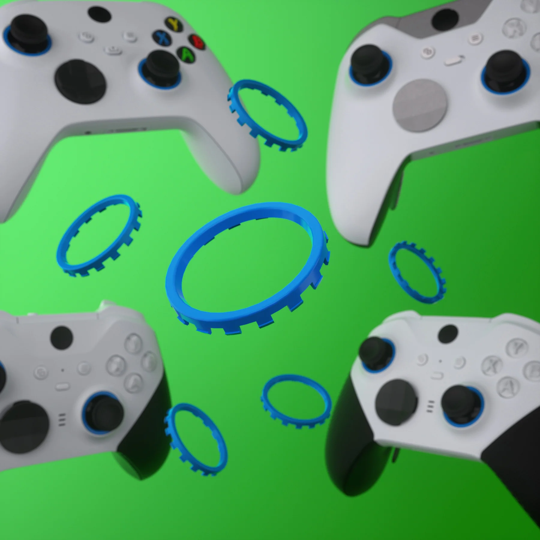 eXtremeRate Custom Accent Rings for Xbox Elite Series 2 Core & for Elite Series 2 & for Xbox One Elite Controller, Compatible with eXtremeRate ASR Version Shell for Xbox Series X/S Controller - Blue - Image 9