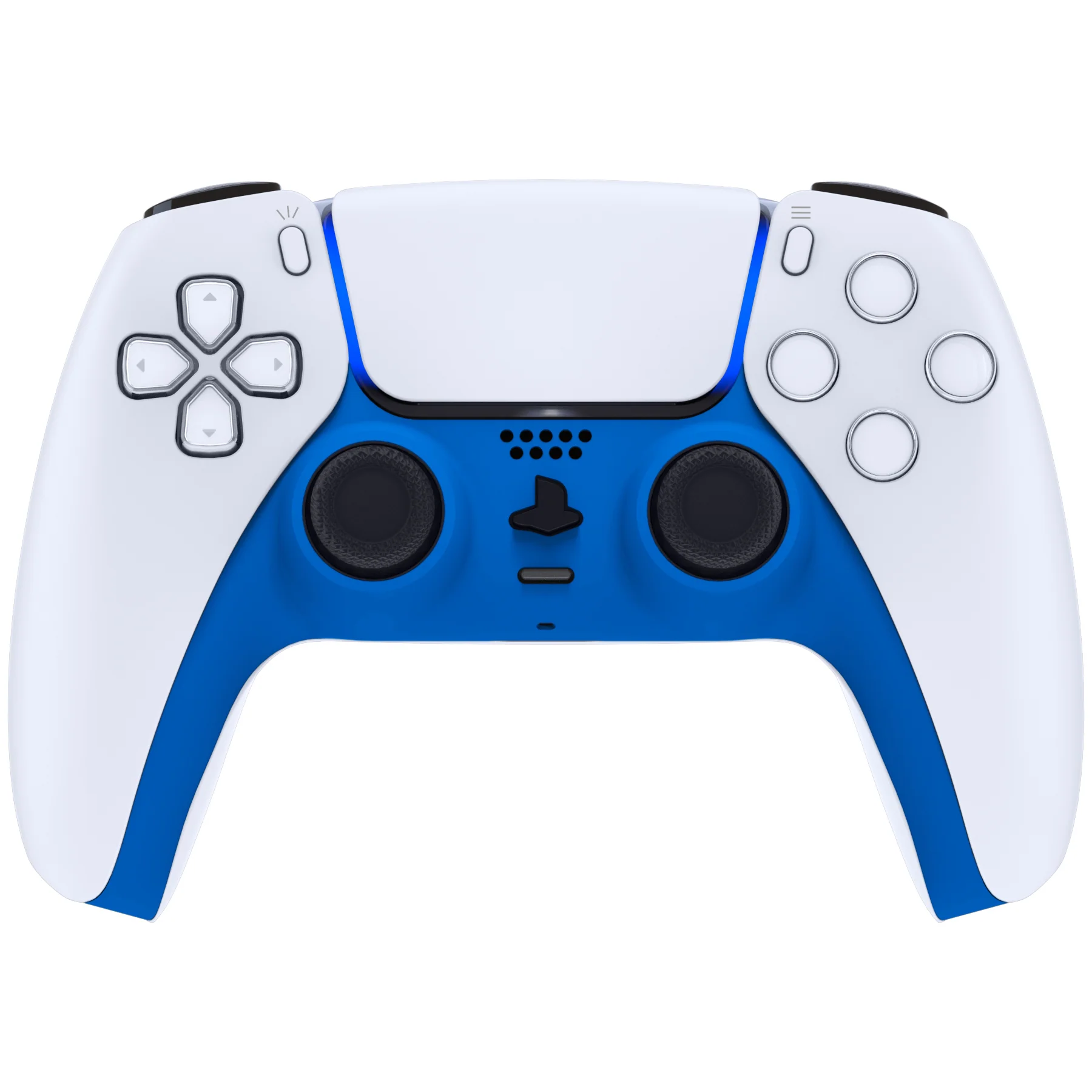 eXtremeRate Replacement Decorative Trim Shell with Accent Rings Compatible with PS5 Controller BDM-010/020/030/040/050 - Blue - Image 2