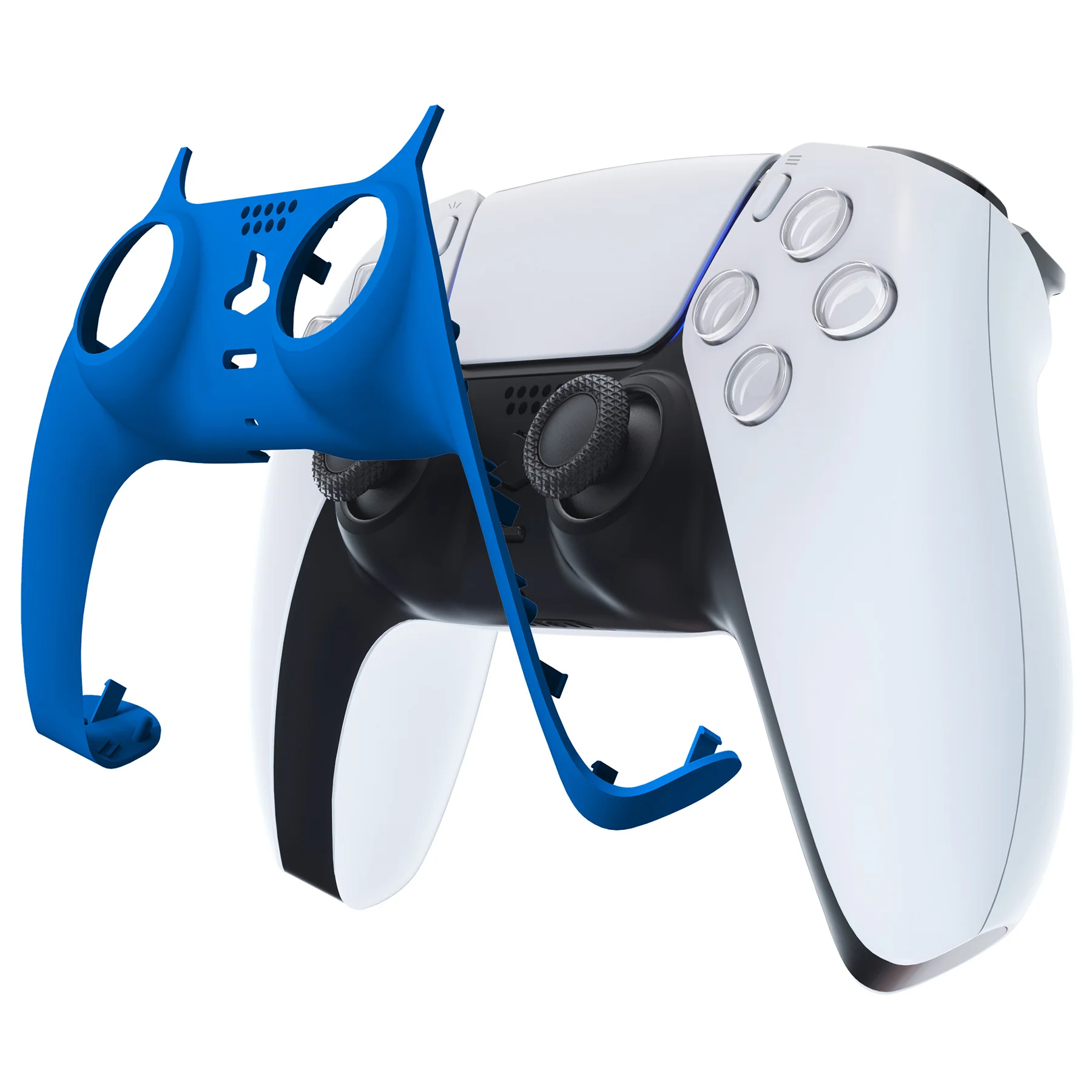 eXtremeRate Replacement Decorative Trim Shell with Accent Rings Compatible with PS5 Controller BDM-010/020/030/040/050 - Blue - Image 7