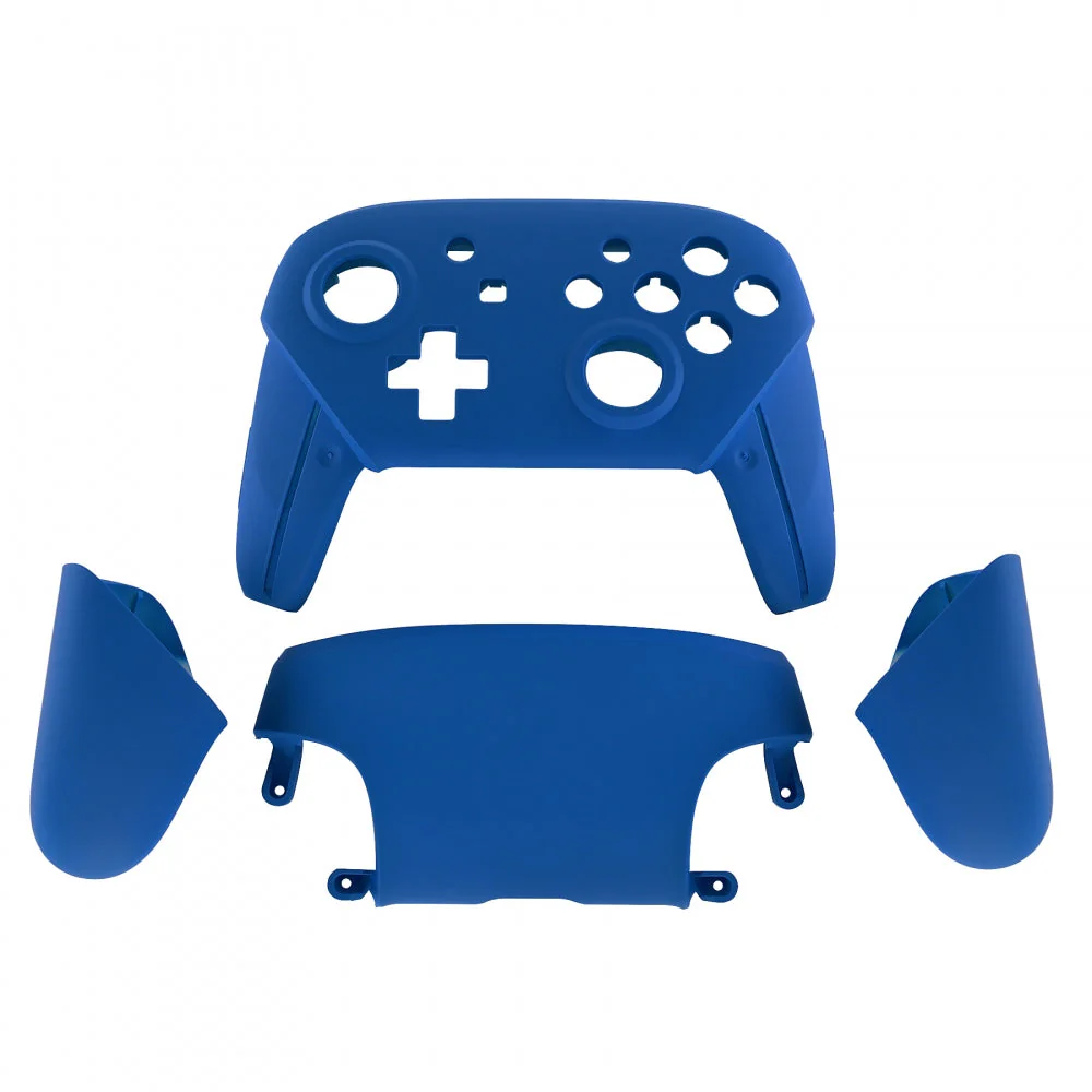 eXtremeRate Replacement Full Set Shell Faceplate Backplate Handles for Nintendo Switch Pro - Blue - Image 2