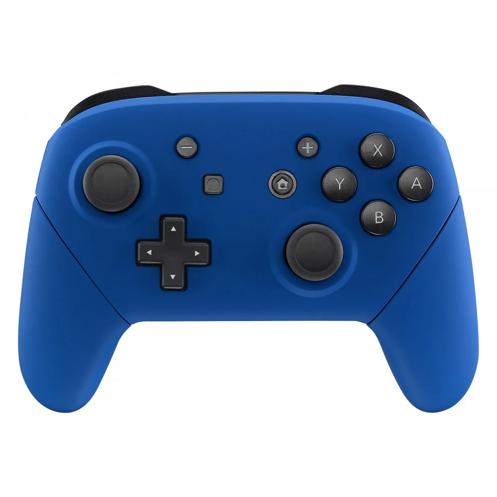 eXtremeRate Replacement Full Set Shell Faceplate Backplate Handles for Nintendo Switch Pro - Blue - Image 3