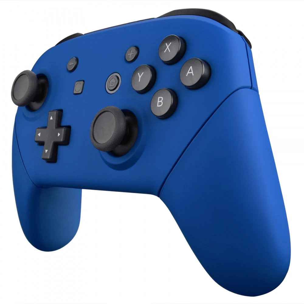 eXtremeRate Replacement Full Set Shell Faceplate Backplate Handles for Nintendo Switch Pro - Blue - Image 4