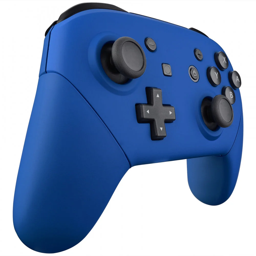 eXtremeRate Replacement Full Set Shell Faceplate Backplate Handles for Nintendo Switch Pro - Blue - Image 5