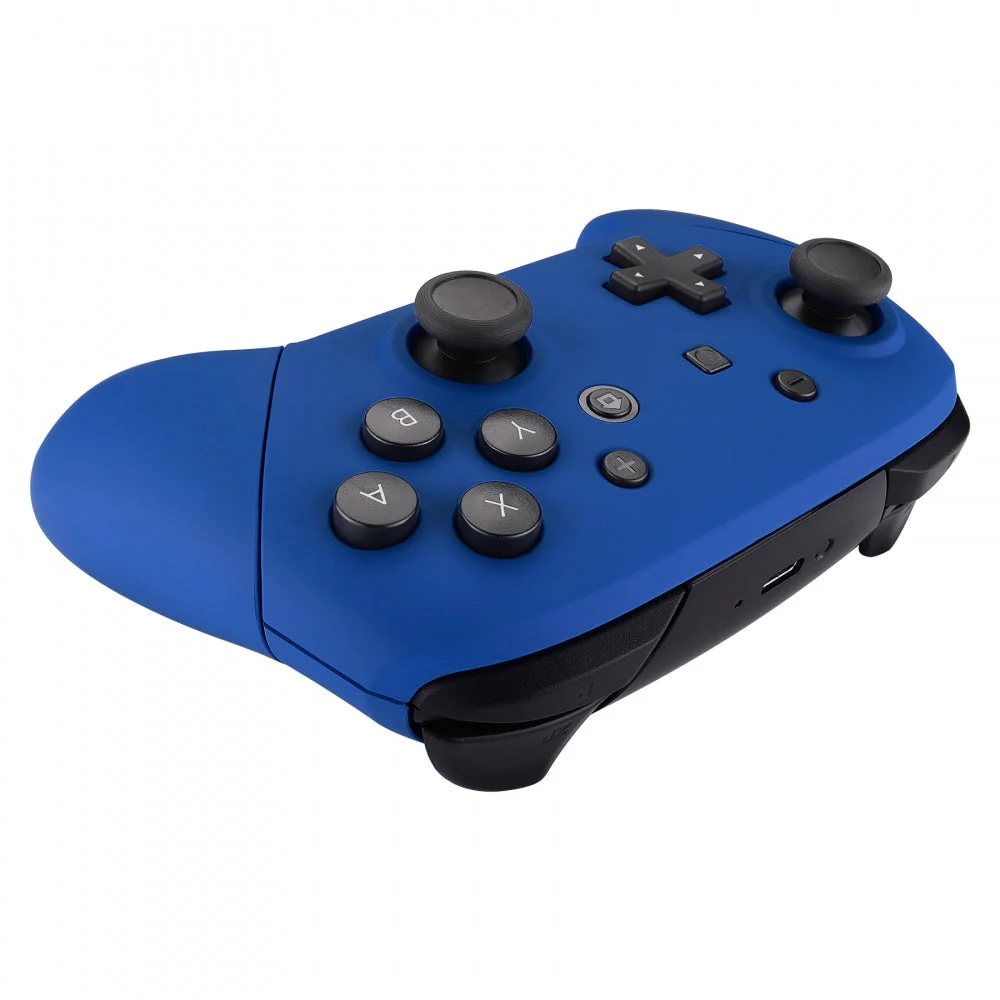 eXtremeRate Replacement Full Set Shell Faceplate Backplate Handles for Nintendo Switch Pro - Blue - Image 6