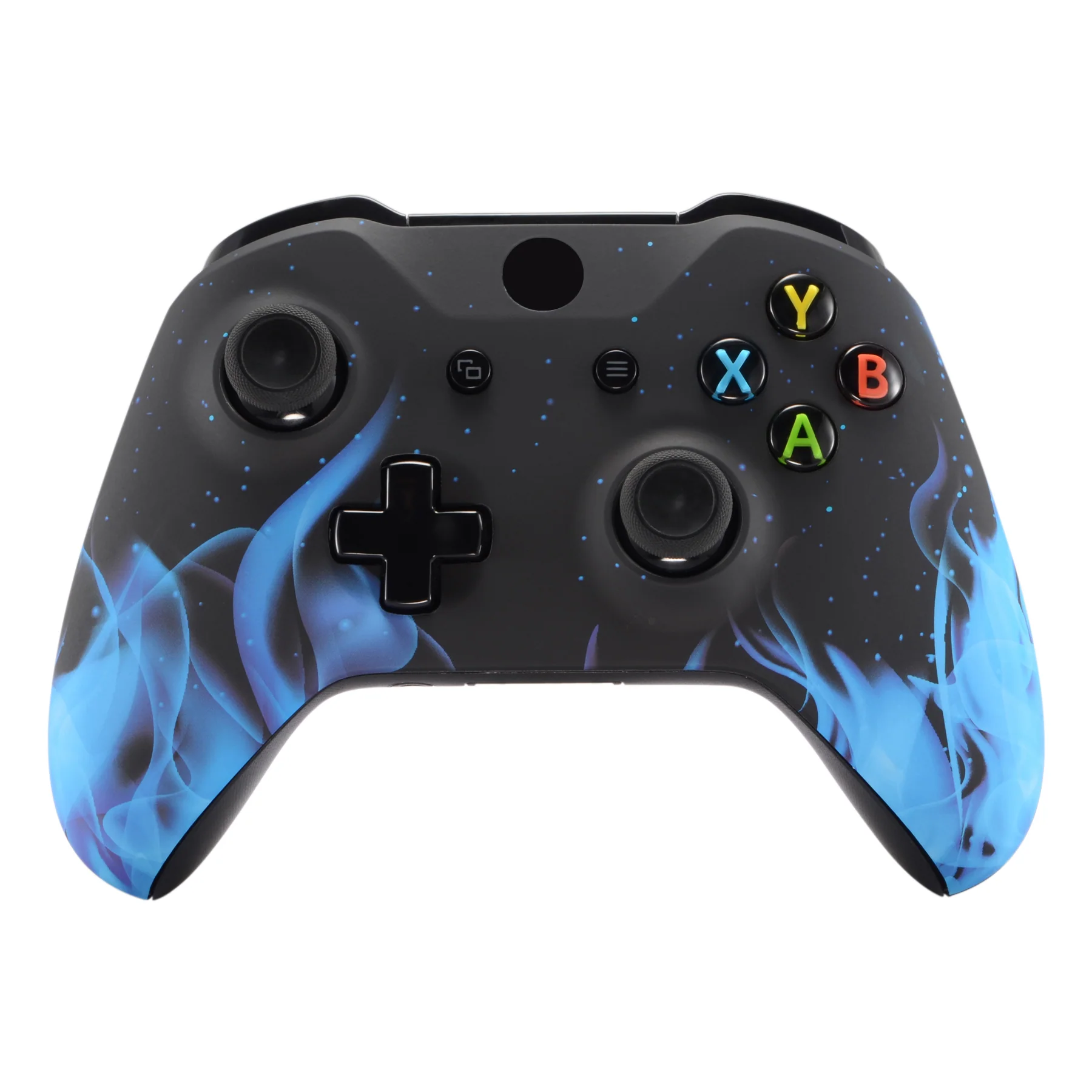 eXtremeRate Replacement Front Housing Shell for Xbox One X & S Controller (Model 1708) - Blue Flame - Image 2