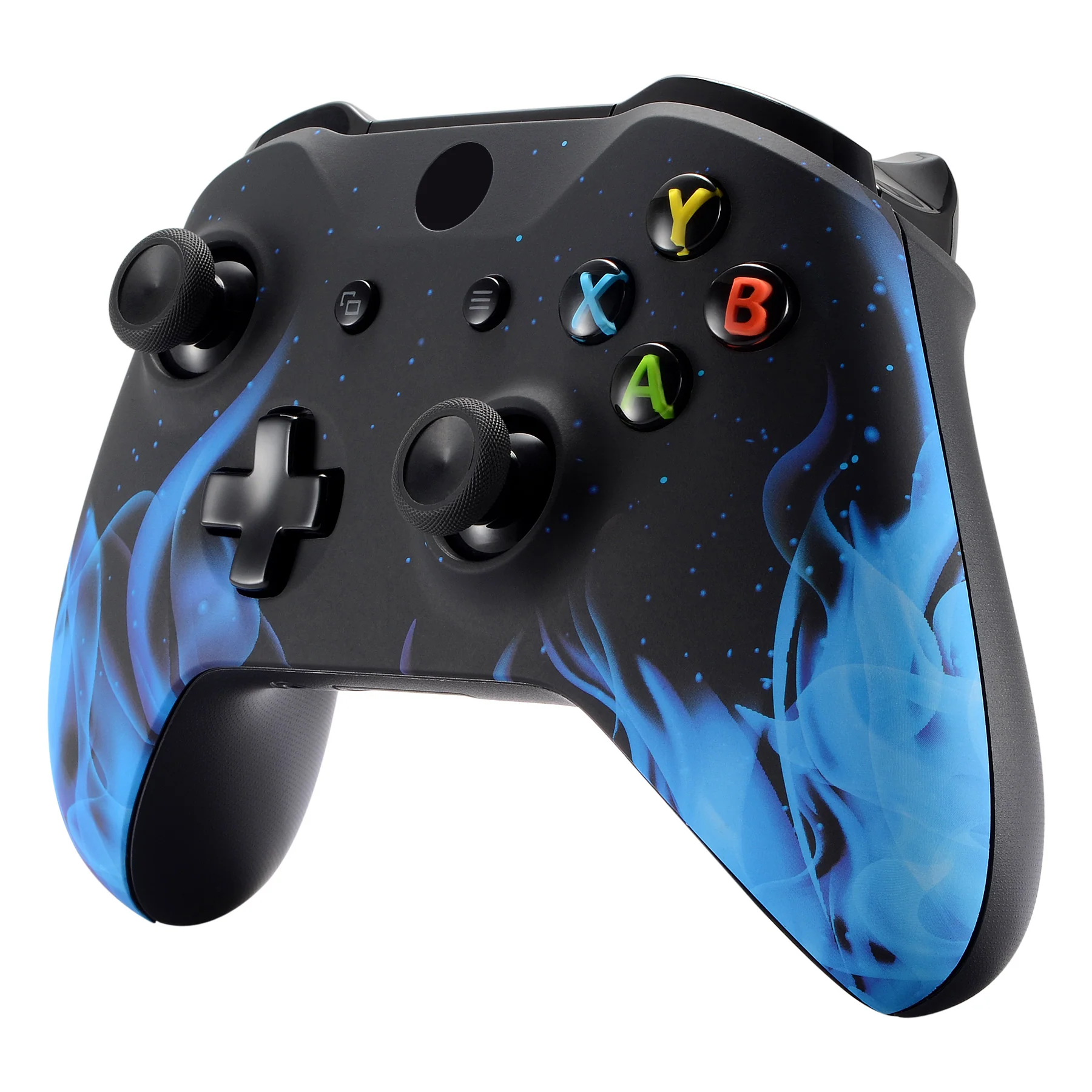 eXtremeRate Replacement Front Housing Shell for Xbox One X & S Controller (Model 1708) - Blue Flame - Image 4