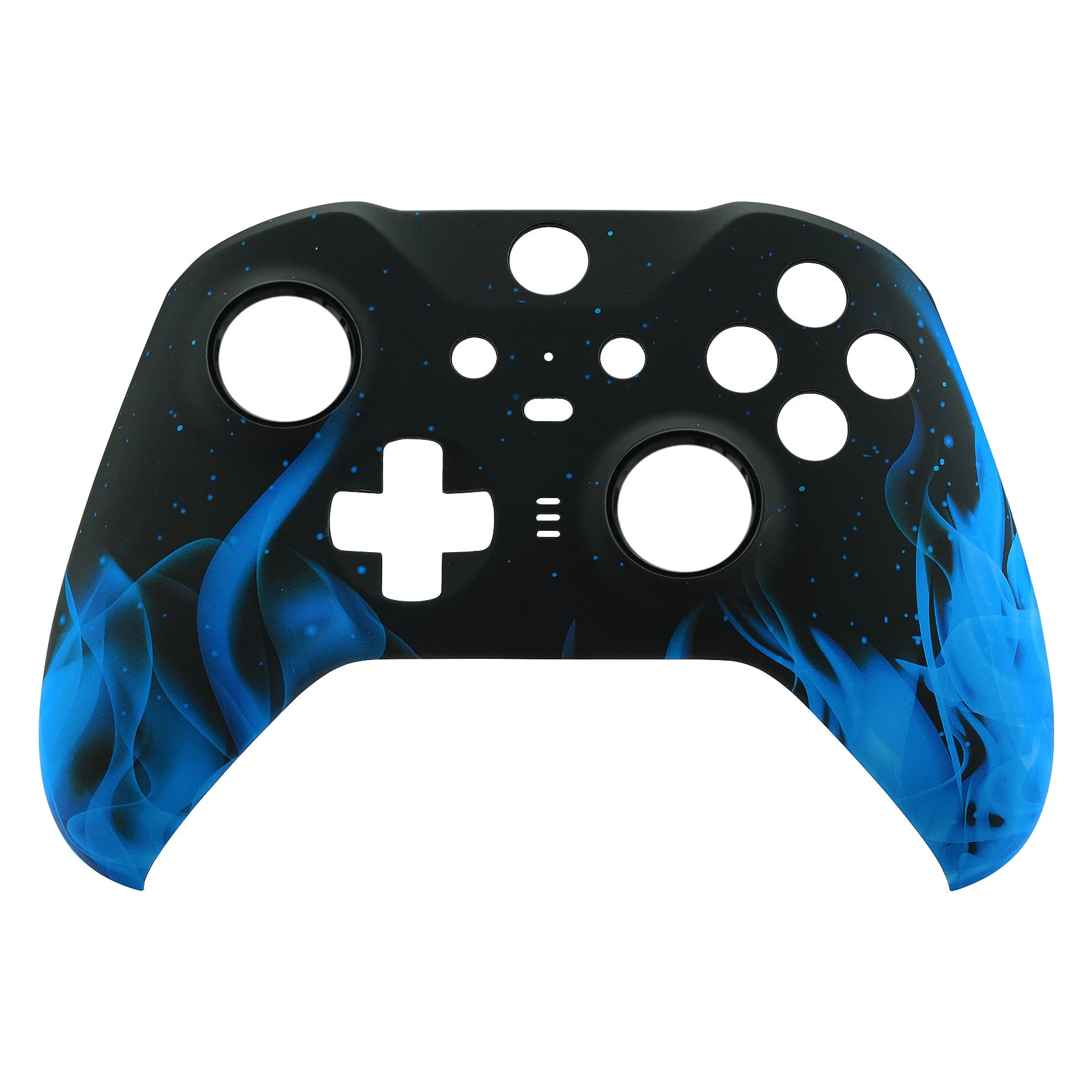 eXtremeRate Replacement Front Housing Shell Case with Accent Rings for Xbox One Elite Series 2 & Elite 2 Core Controller (Model 1797) - Blue Flame - Image 8
