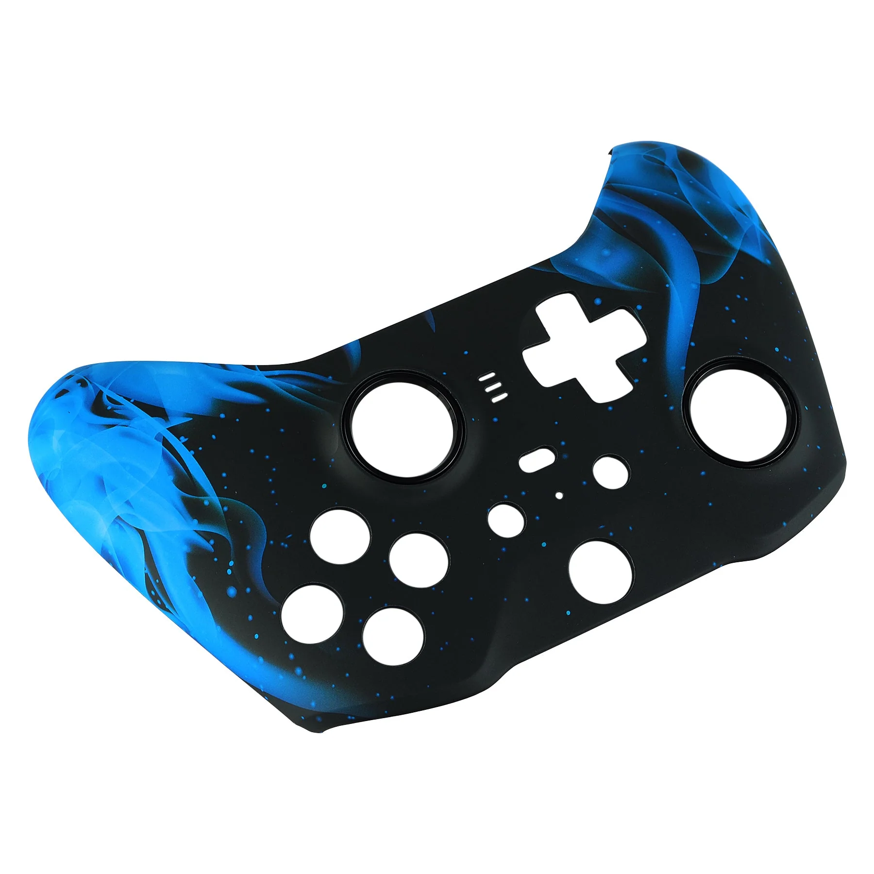 eXtremeRate Replacement Front Housing Shell Case with Accent Rings for Xbox One Elite Series 2 & Elite 2 Core Controller (Model 1797) - Blue Flame - Image 9