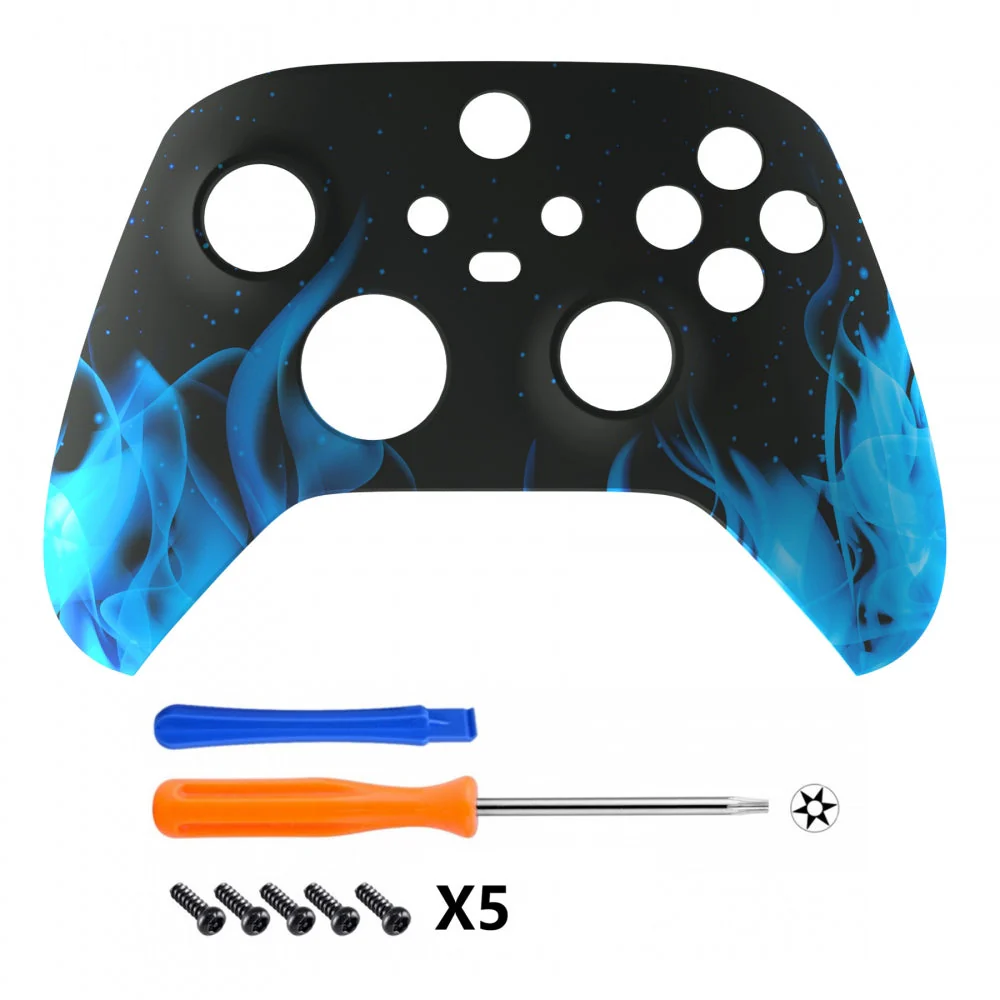 eXtremeRate Replacement Front Housing Shell for Xbox Series X & S Controller - Blue Flame - Image 2