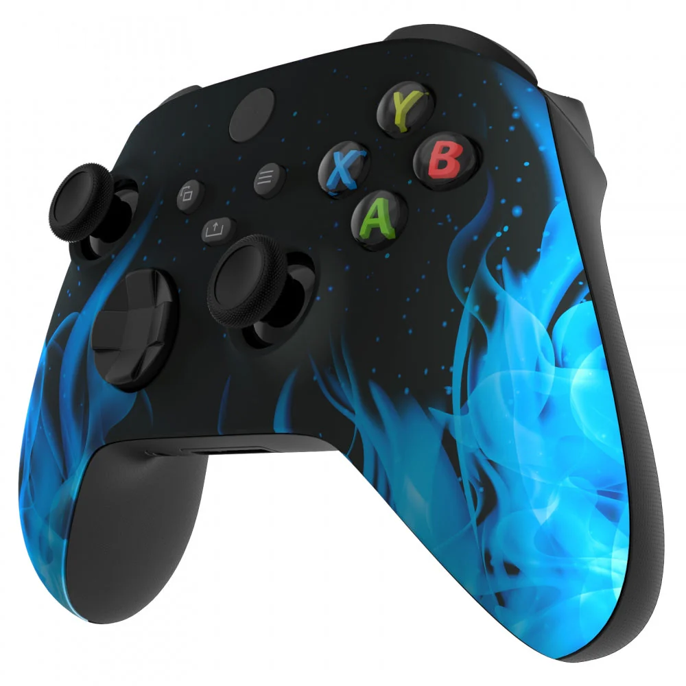 eXtremeRate Replacement Front Housing Shell for Xbox Series X & S Controller - Blue Flame - Image 4