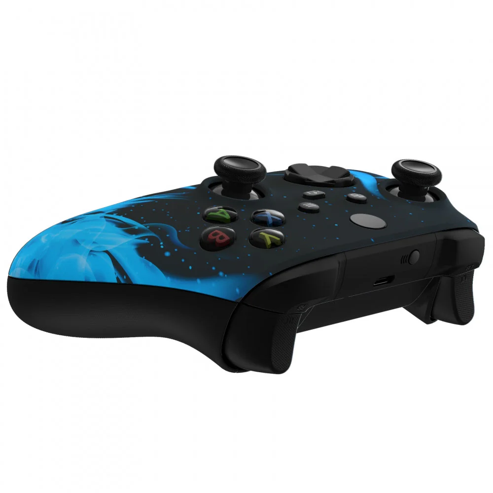 eXtremeRate Replacement Front Housing Shell for Xbox Series X & S Controller - Blue Flame - Image 6