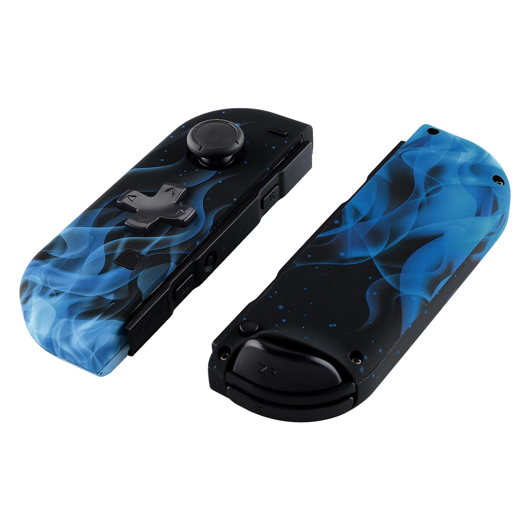 eXtremeRate Dpad Version Replacement Full Set Shell Case with Buttons for Joycon of NS Switch - Blue Flame - Image 10