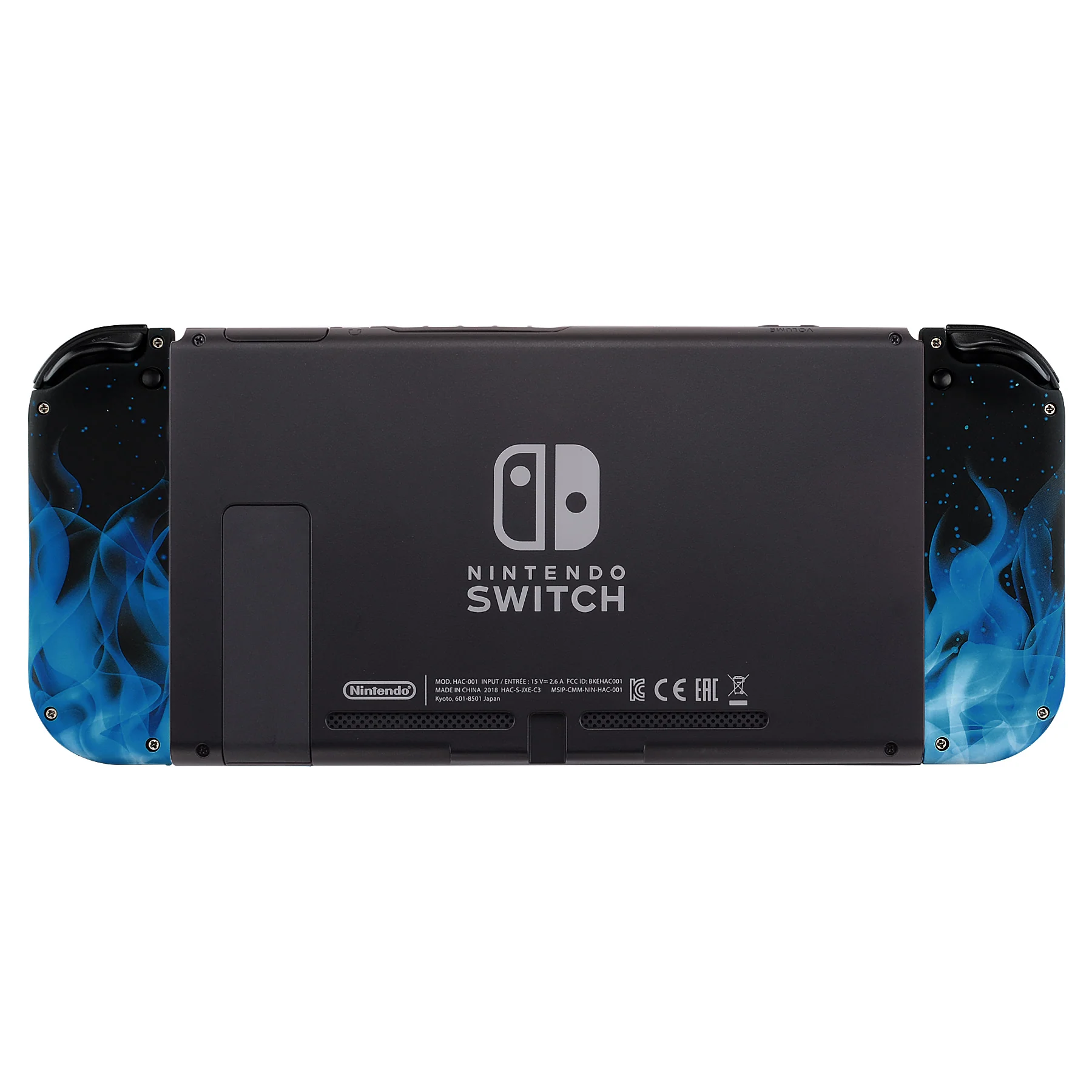 eXtremeRate Dpad Version Replacement Full Set Shell Case with Buttons for Joycon of NS Switch - Blue Flame - Image 7