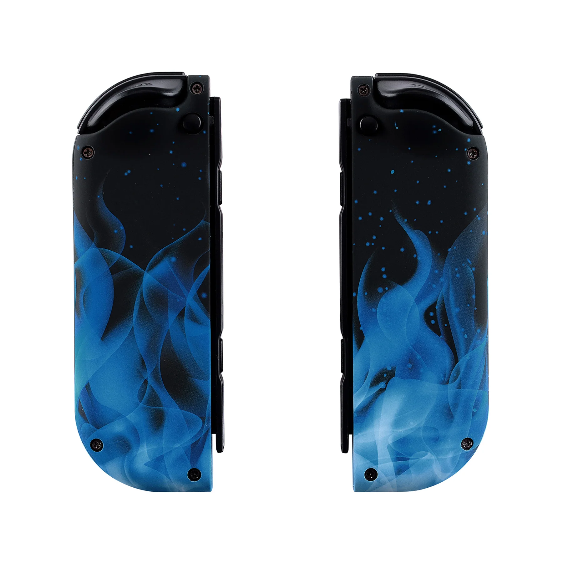 eXtremeRate Dpad Version Replacement Full Set Shell Case with Buttons for Joycon of NS Switch - Blue Flame - Image 9