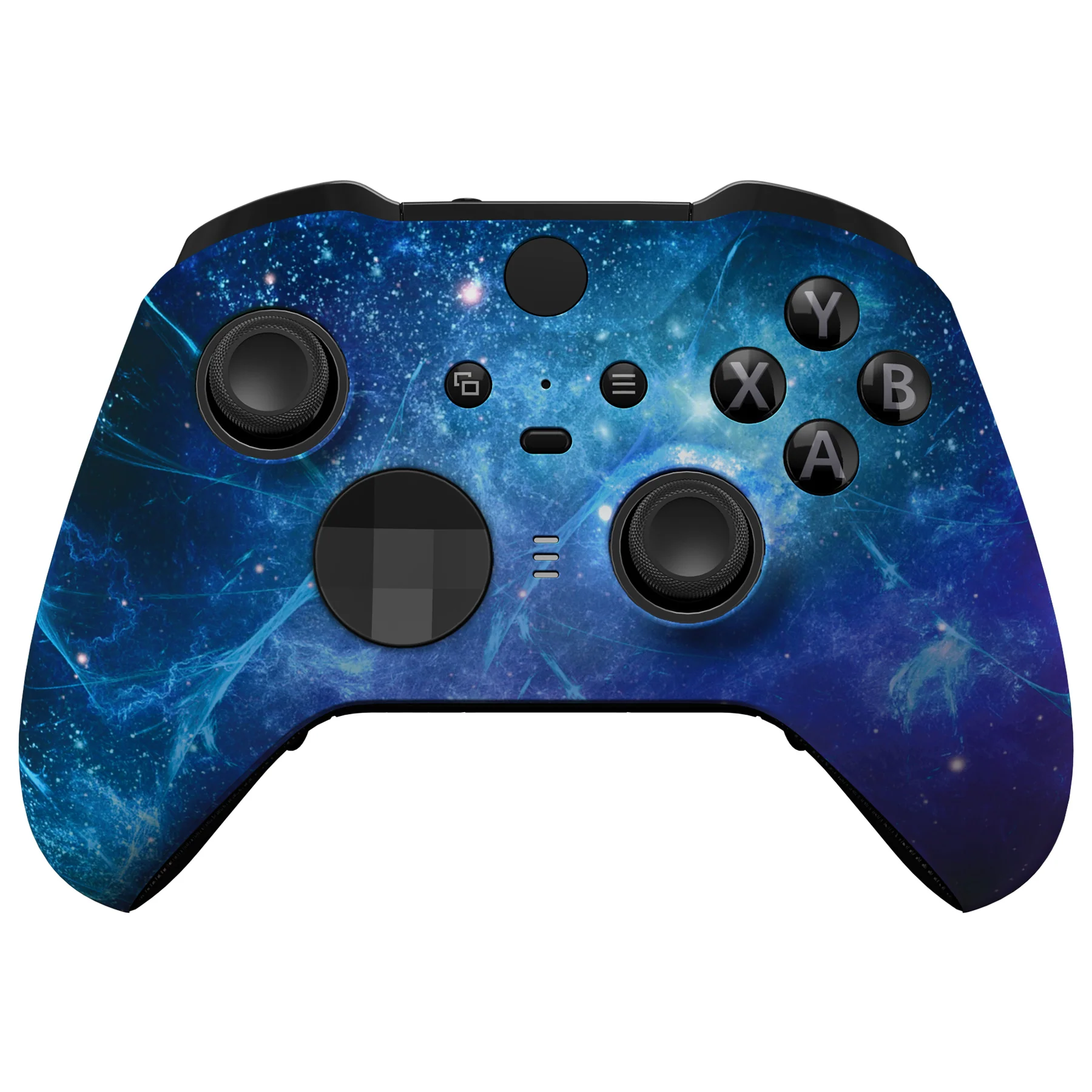 eXtremeRate Replacement Front Housing Shell Case with Accent Rings for Xbox One Elite Series 2 & Elite 2 Core Controller (Model 1797) - Blue Nebula - Image 2