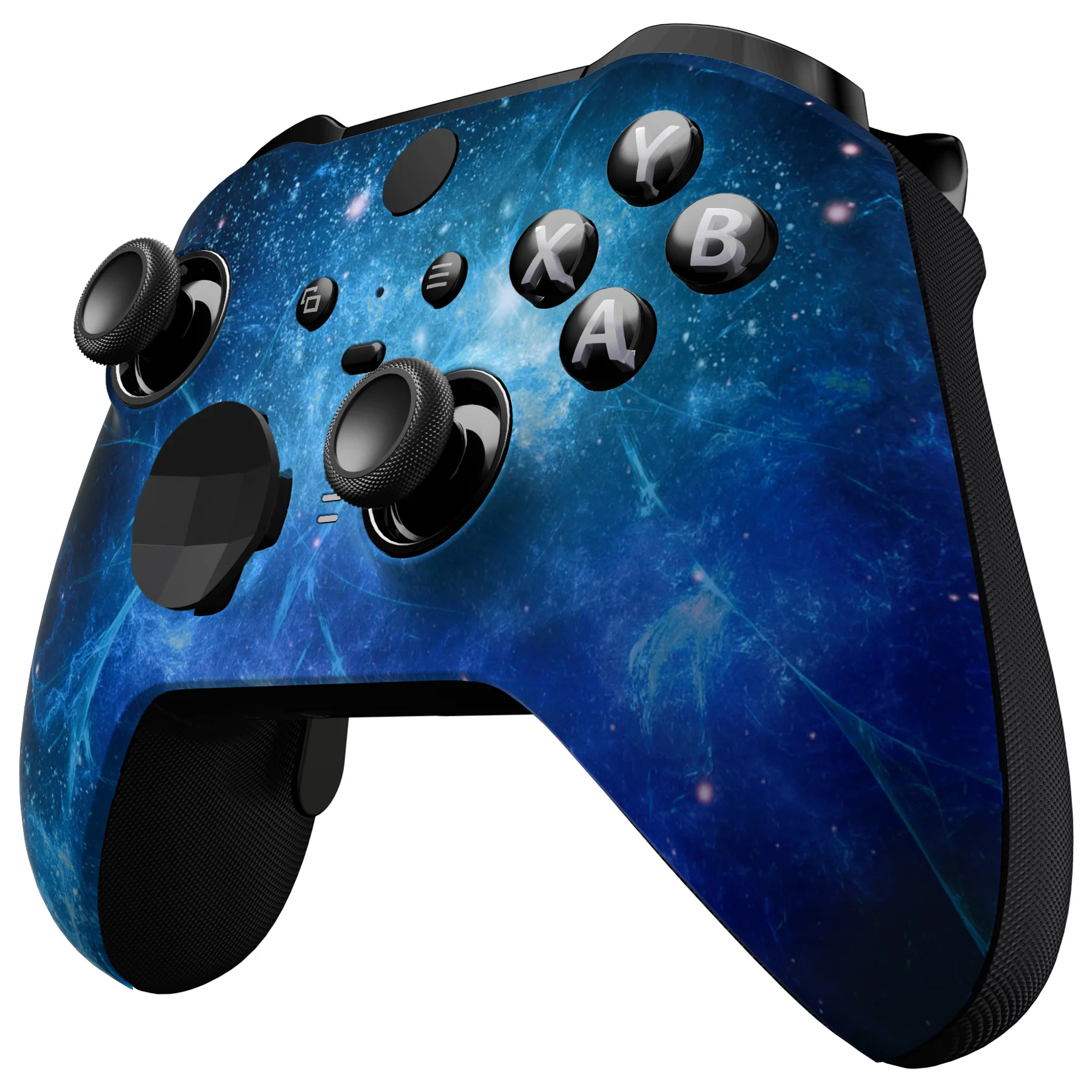 eXtremeRate Replacement Front Housing Shell Case with Accent Rings for Xbox One Elite Series 2 & Elite 2 Core Controller (Model 1797) - Blue Nebula - Image 5
